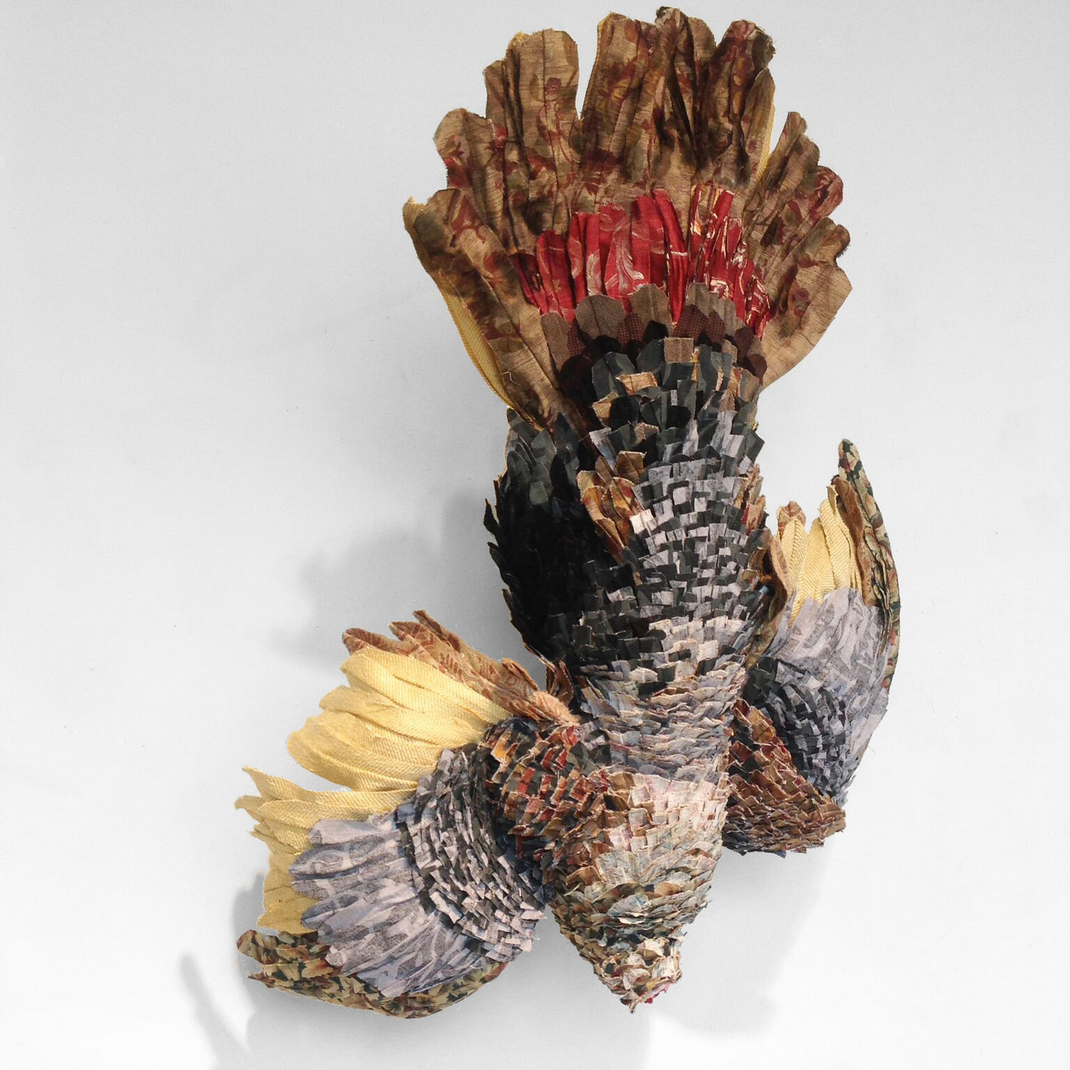 "Death of an American Dream (Turkey)" 2016 | Discarded Clothing, Upholstery Fabric | 26 x 40 x 13 in.