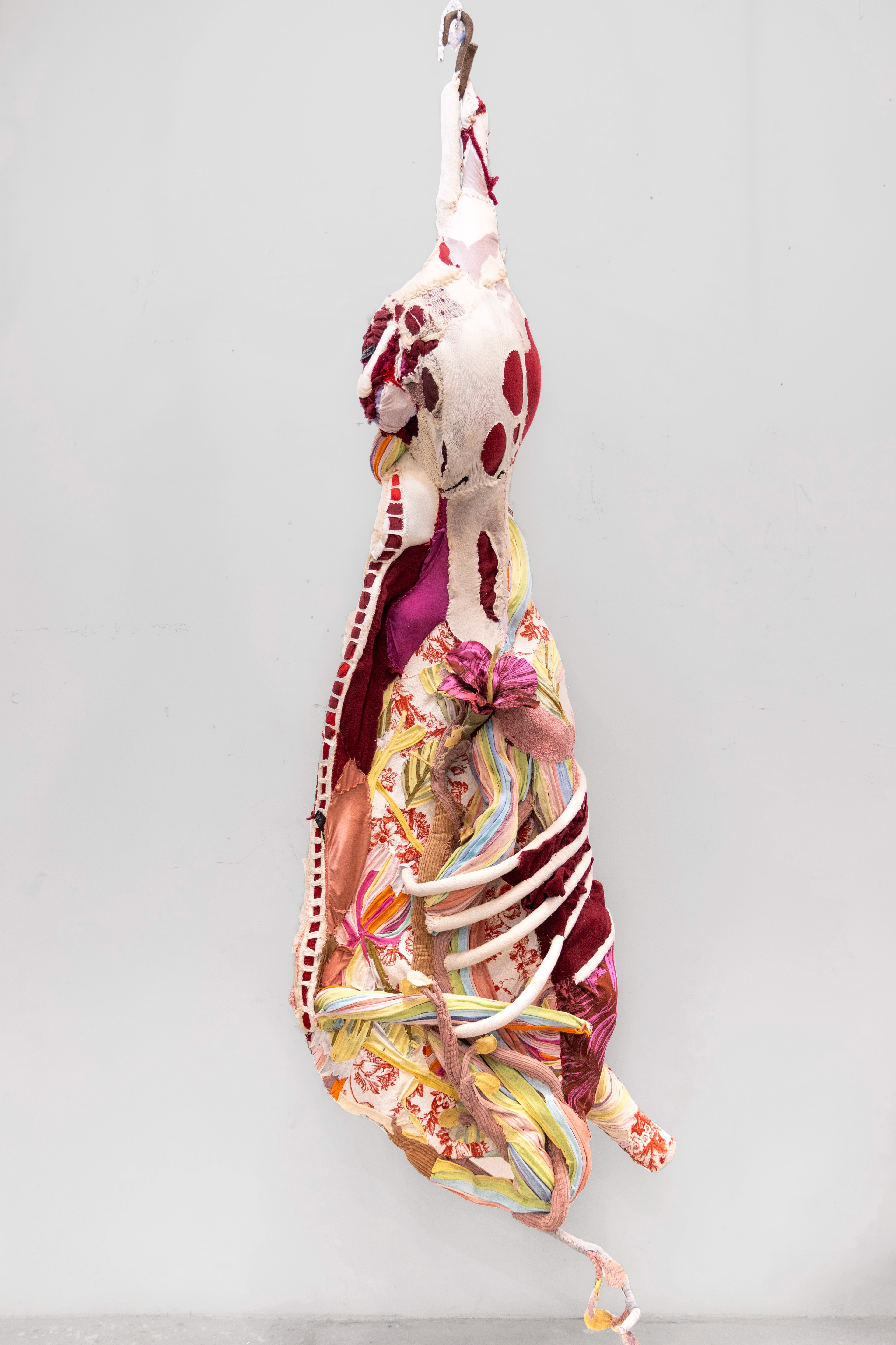 "Growth" 2024 | Discarded textiles | 93 x 29 x 19 in.