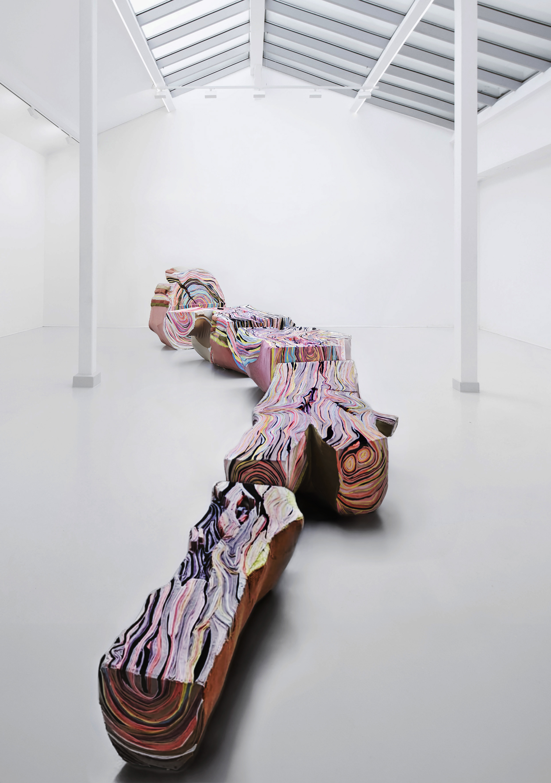 "Second Skin" 2025 | Discarded textiles | 33.9 x 6.6 x 2.7 ft.