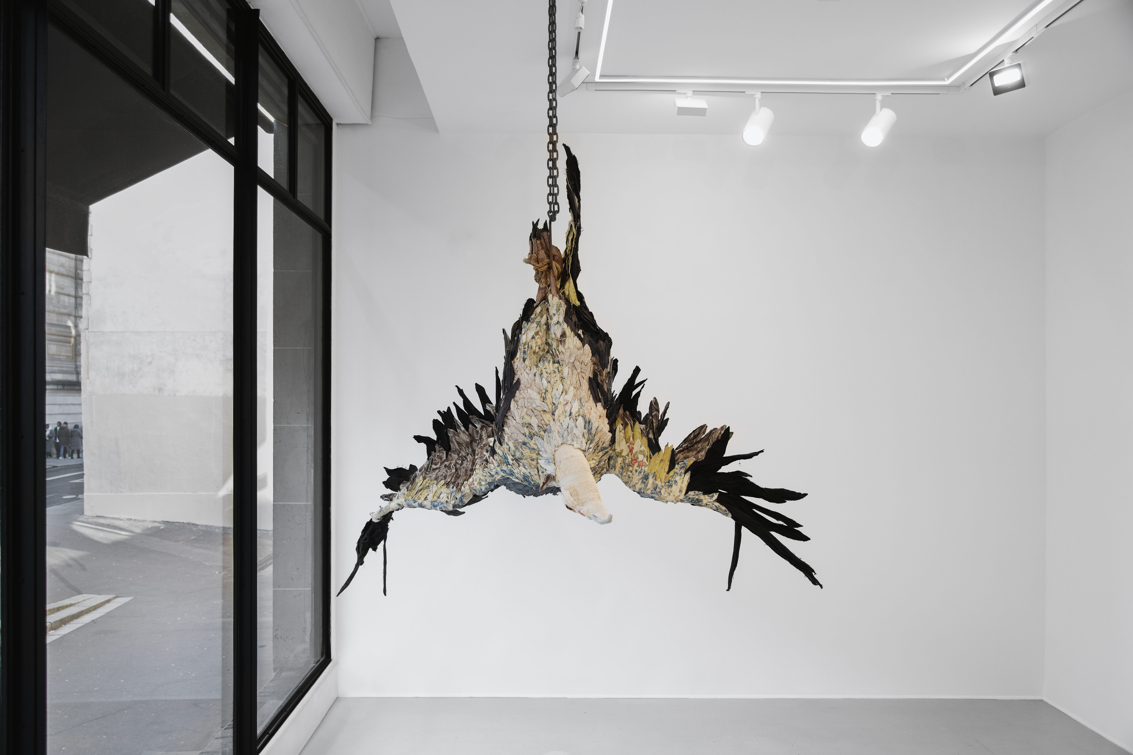 "Big Vulture (Condor)" 2025 | Discarded textiles | 52 x 86 x 53 in.