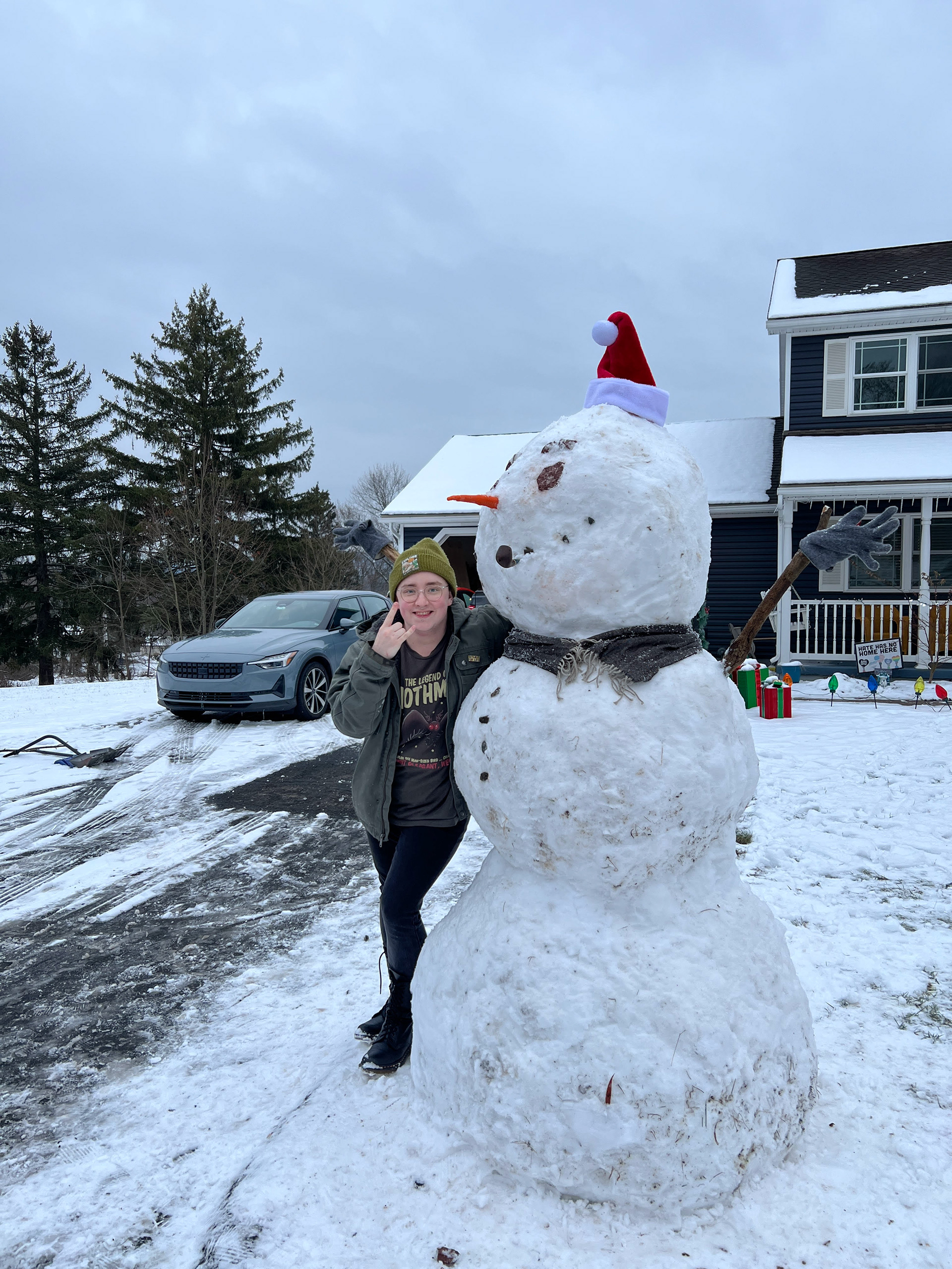 Cam with Arnold the snowman in 2024