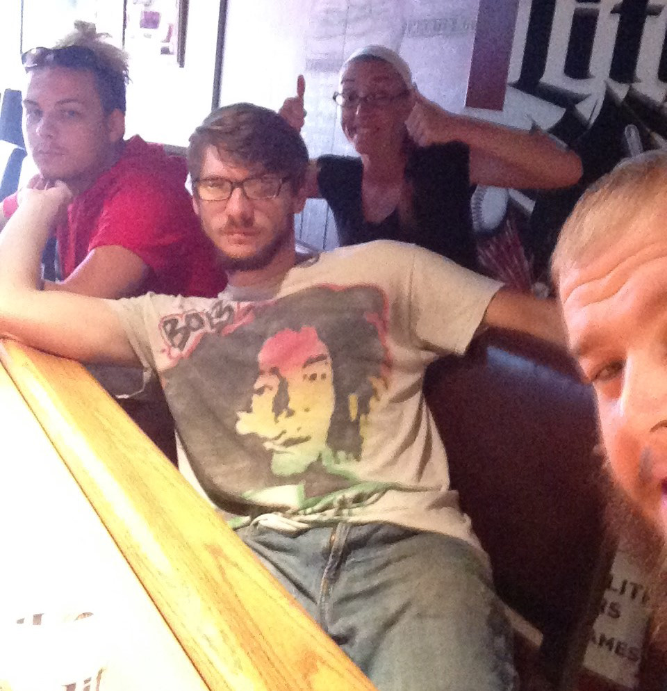 Jordan, Dylan, & Joey in 2018 preparing for some dollar cheeseburgers at Crystal's!