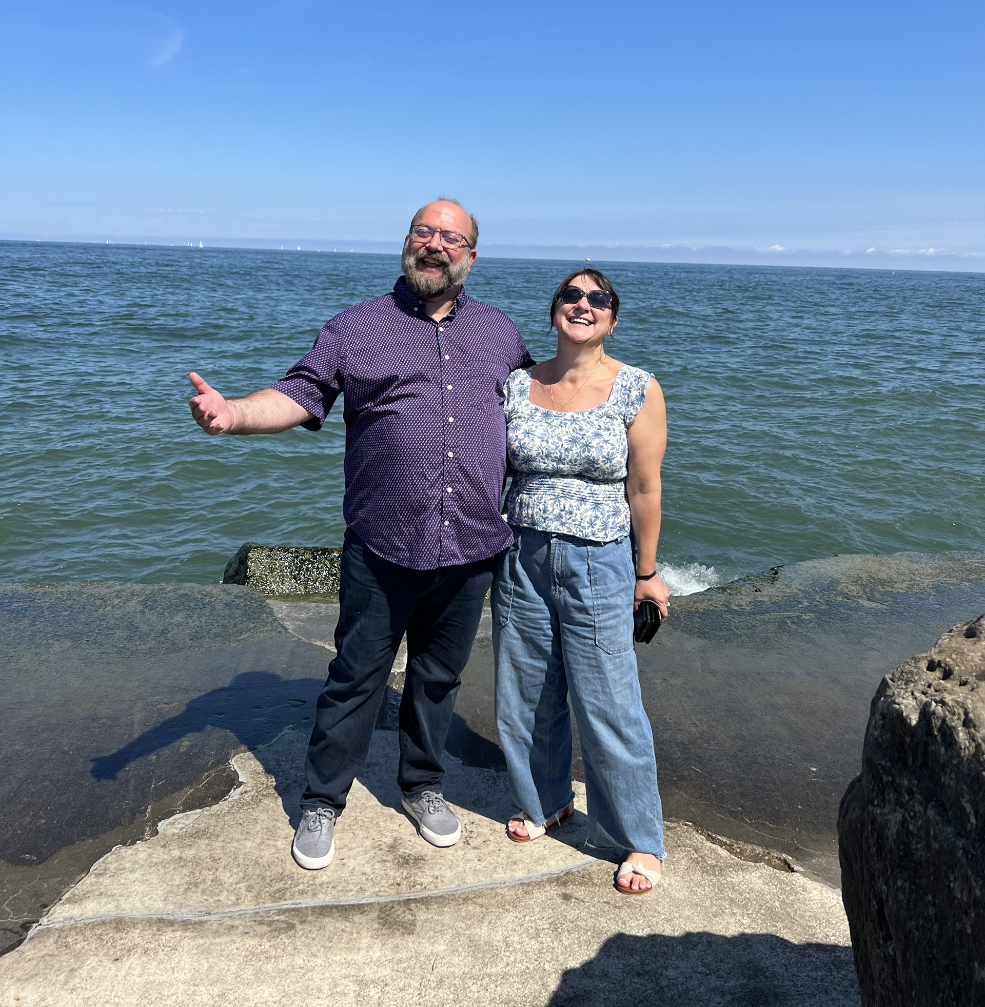 Mike and Jessica (Dylan's parents!) in 2023 during their trip to sunny Cleveland!