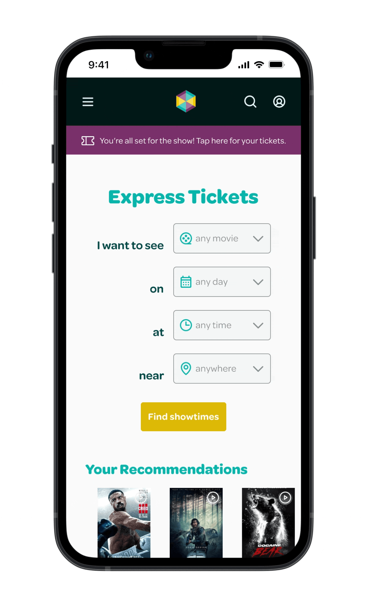 Accessing tickets on mobile