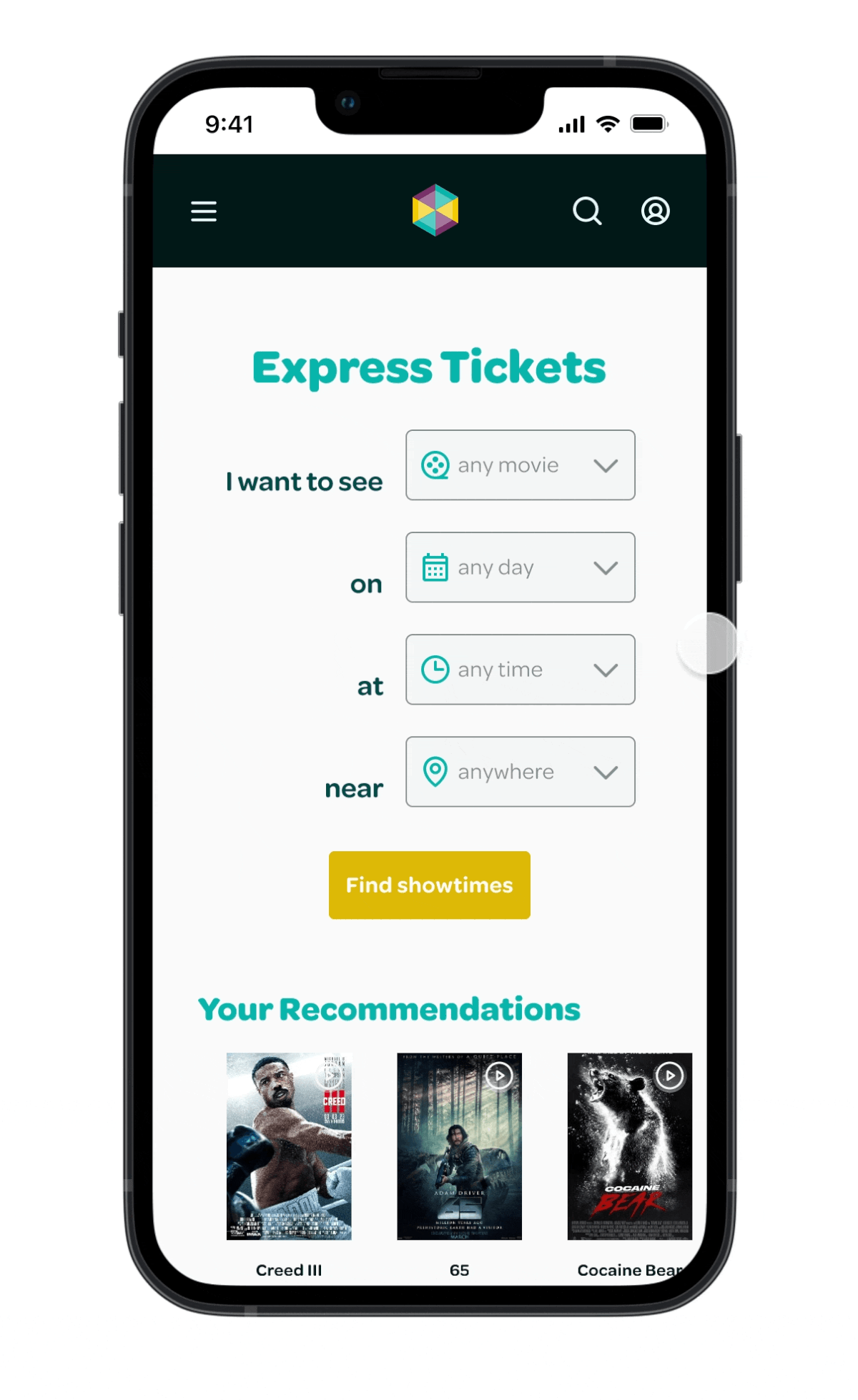 Main user flow on mobile