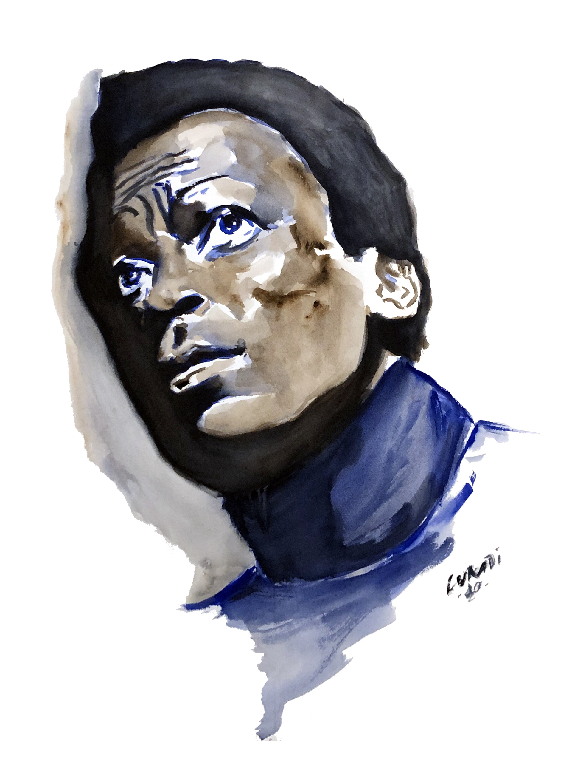 Miles Davis  - Watercolor on paper 55x75