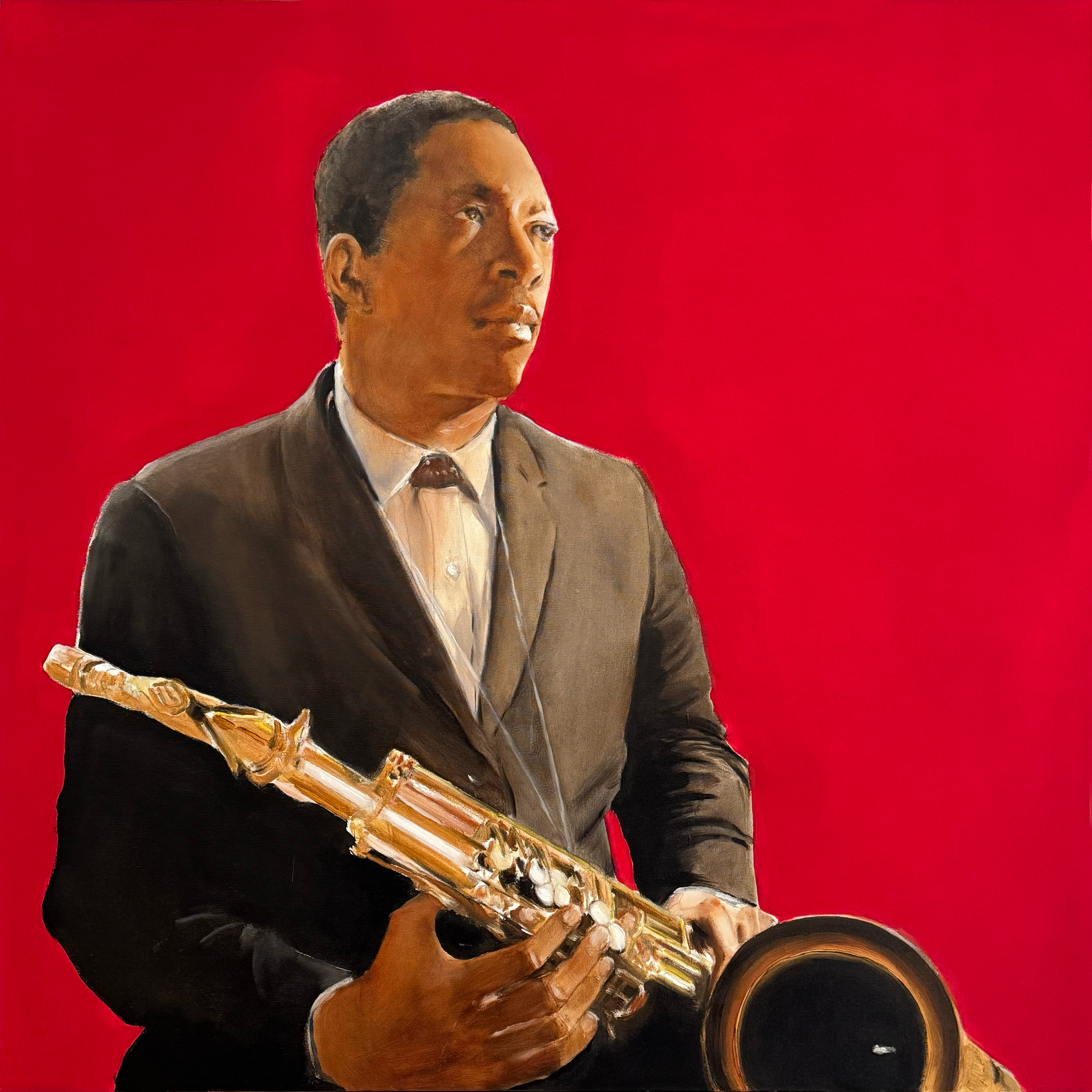 John Coltrane - Oil on canvas 100x100cm