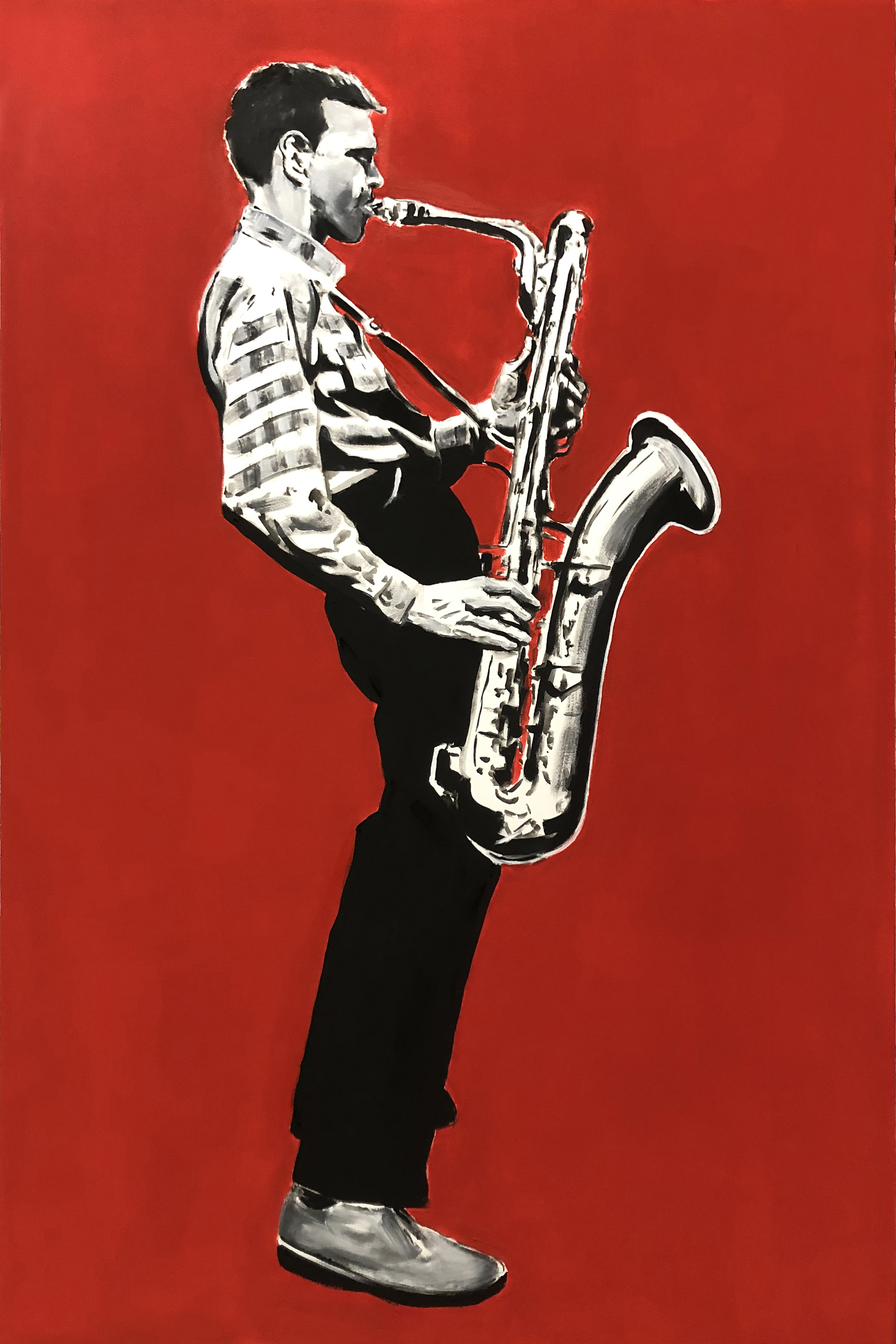 Gerry Mulligan - Acrylic on canvas 100x150cm