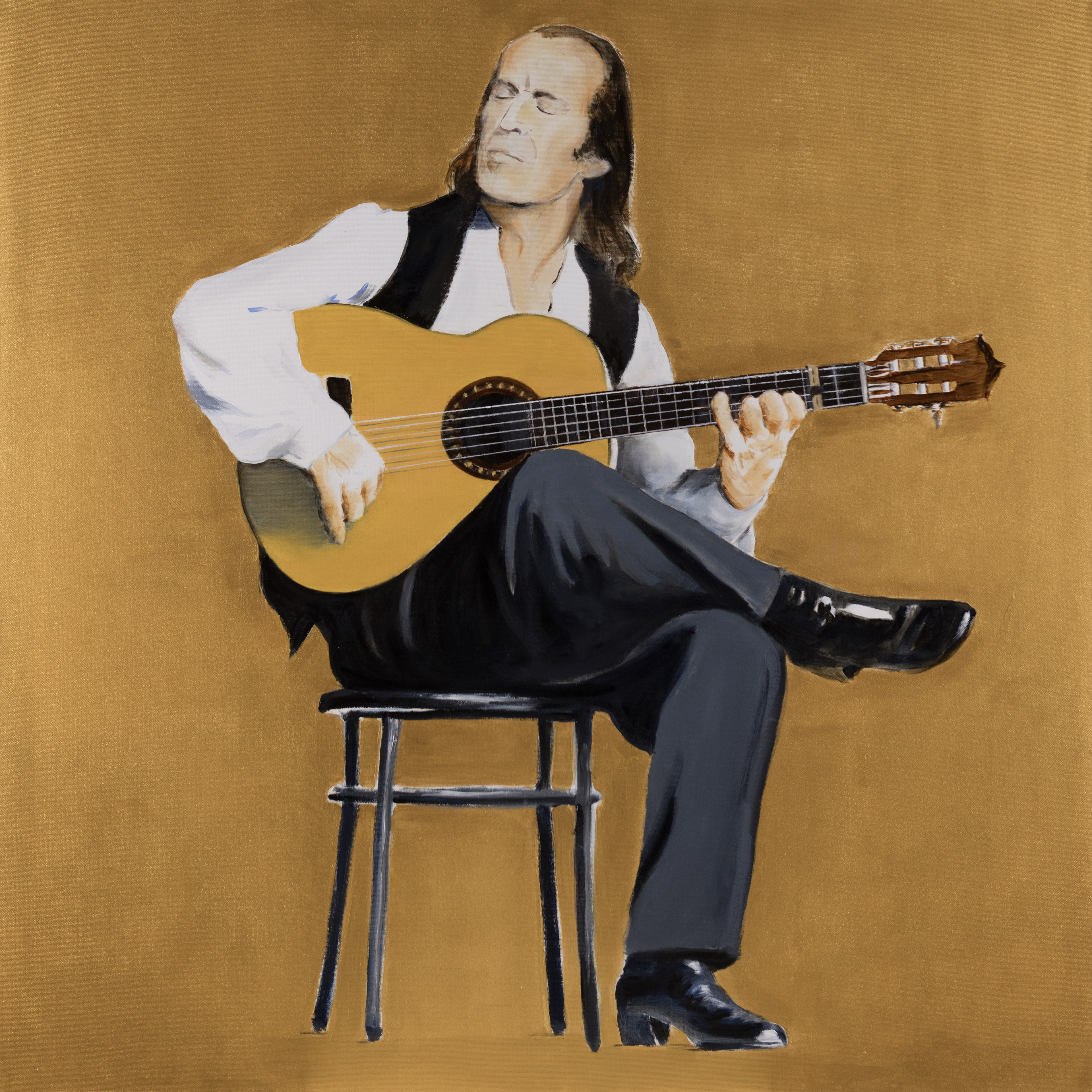 Paco de Lucia - Oil on canvas 100x100cm - 2023