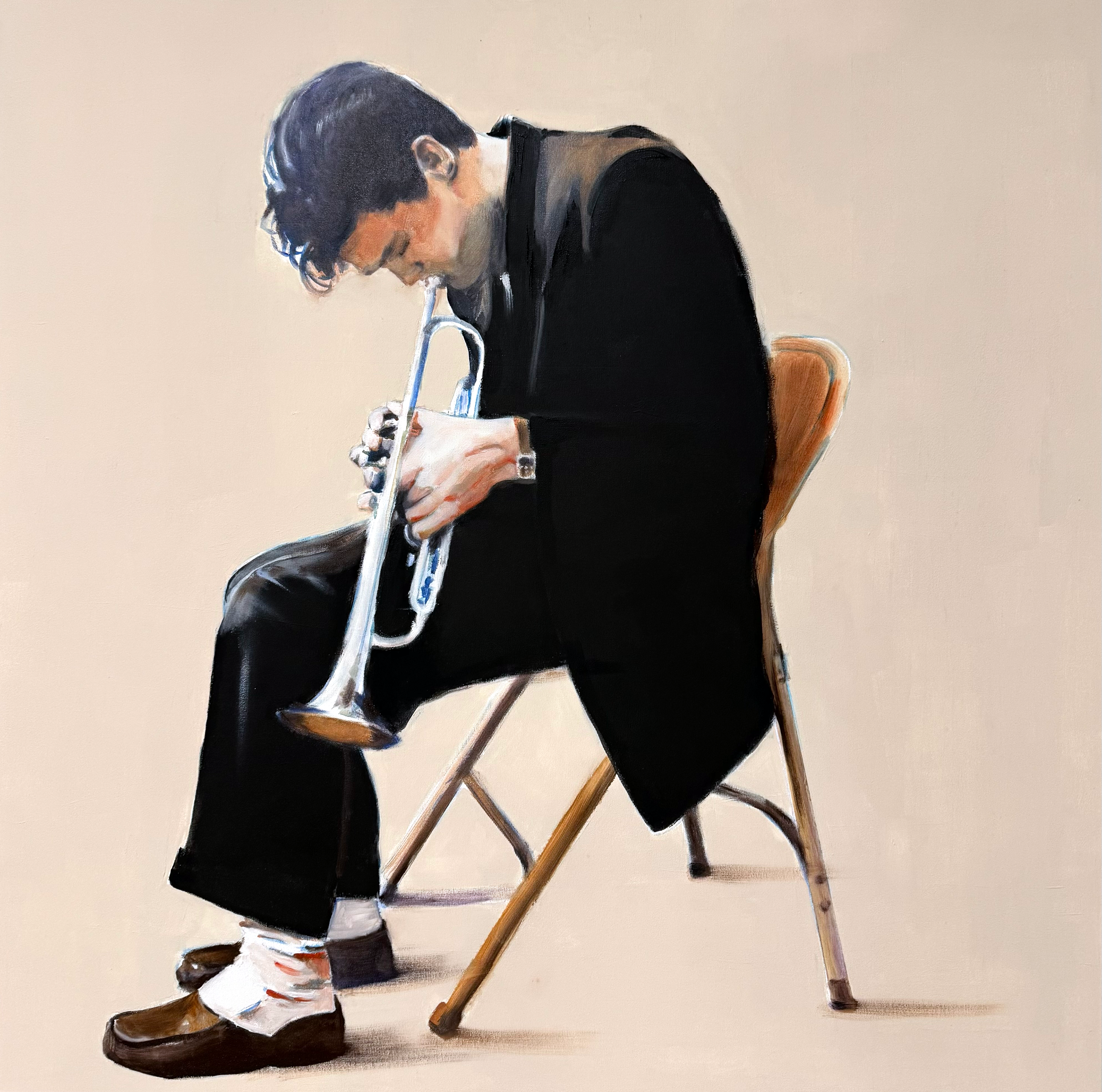 Chet Baker - Oil on canvas 100x100cm