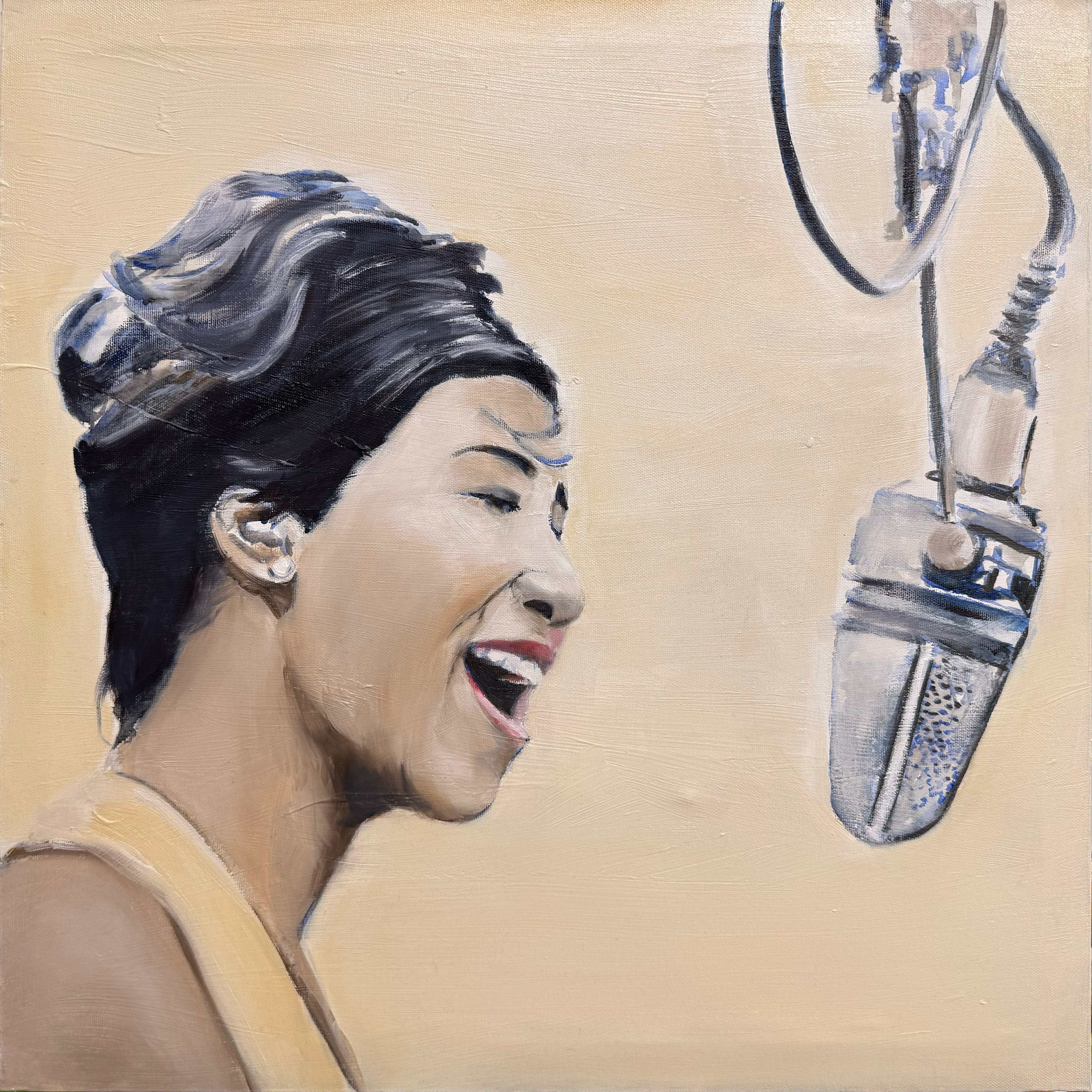 Aretha Franklin - Oil on canvas 60x60cm