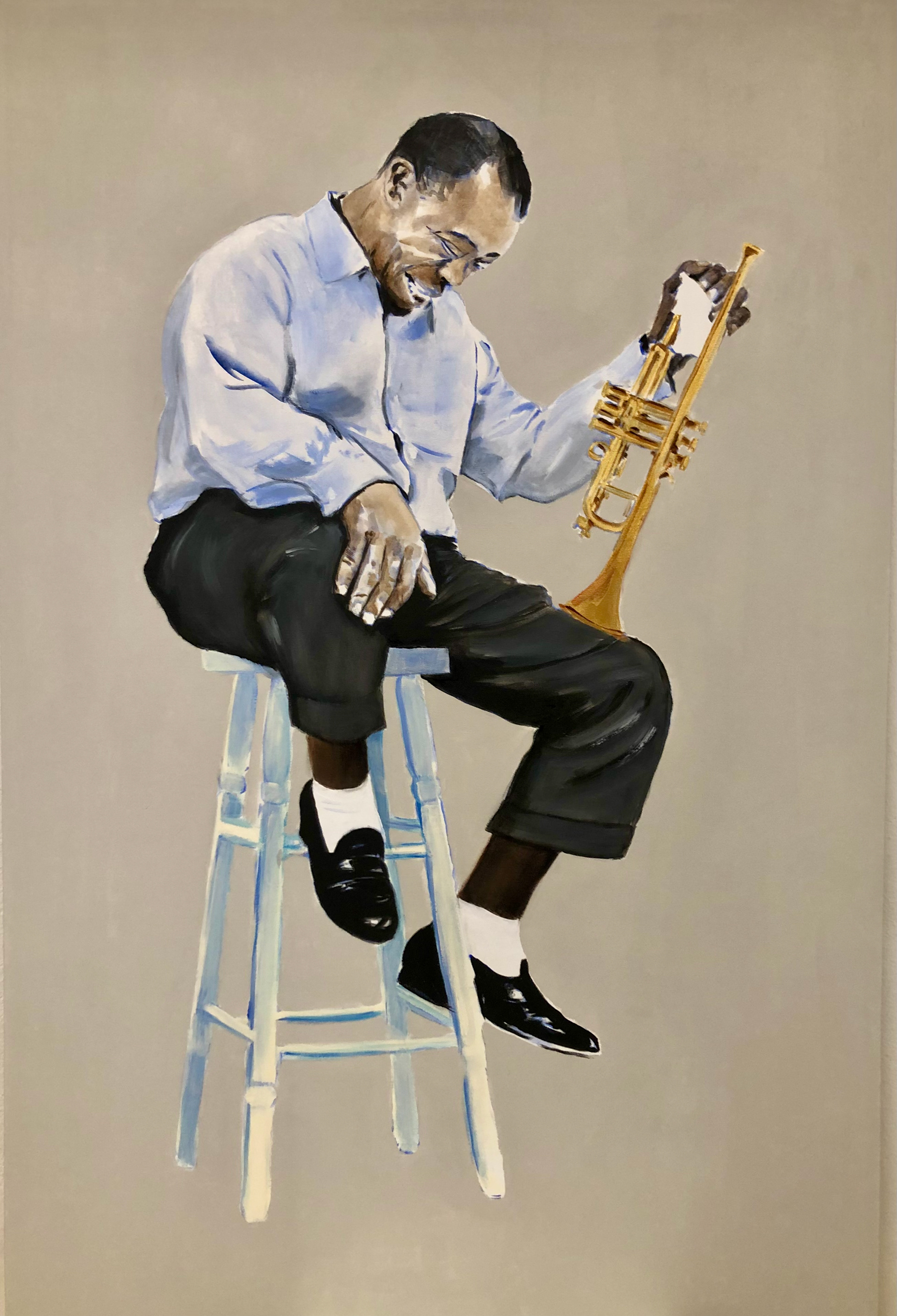 Louis Armstrong - Oil on canvas 100x150cm