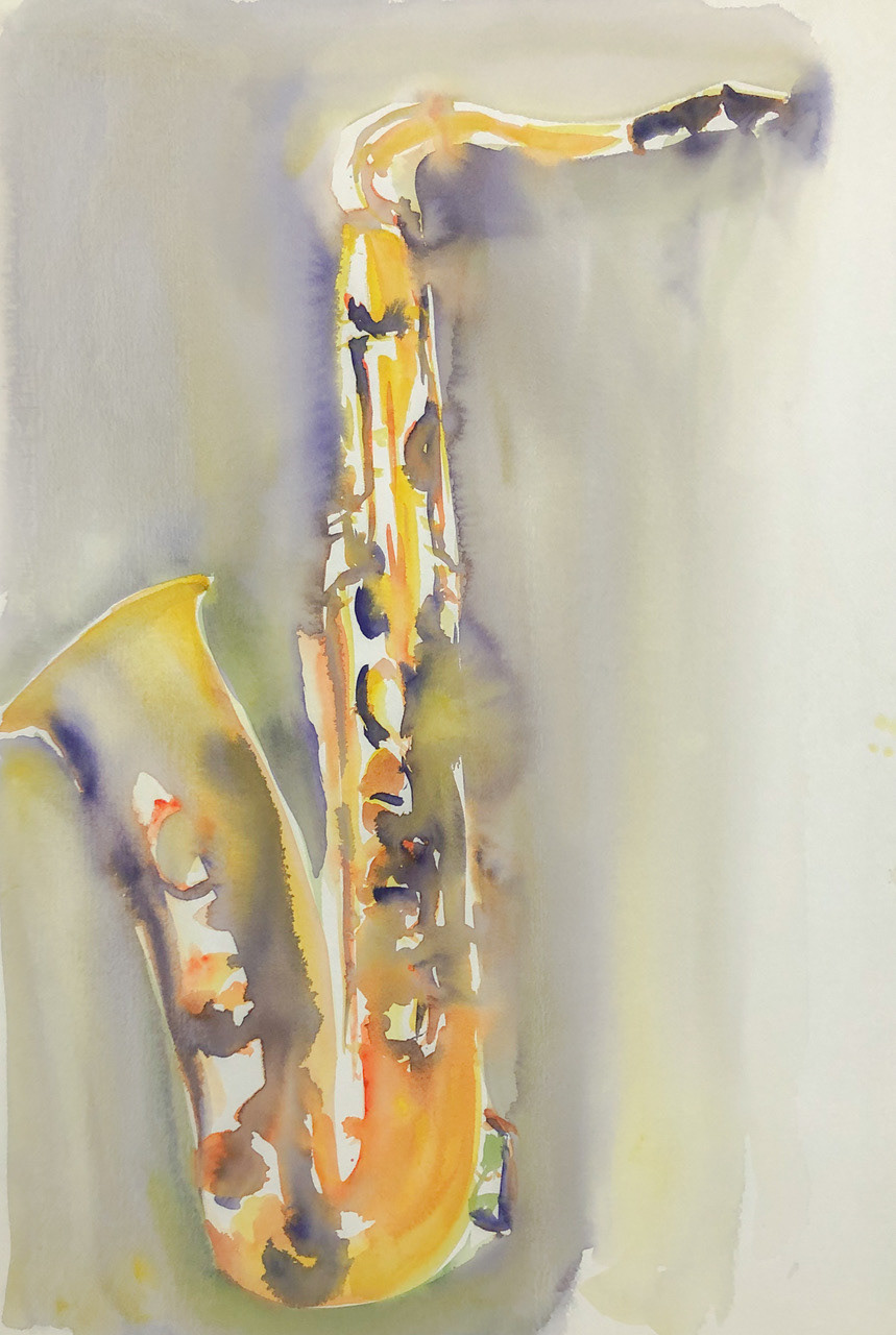 Doctor Sax  - Watercolor on paper 55x75cm