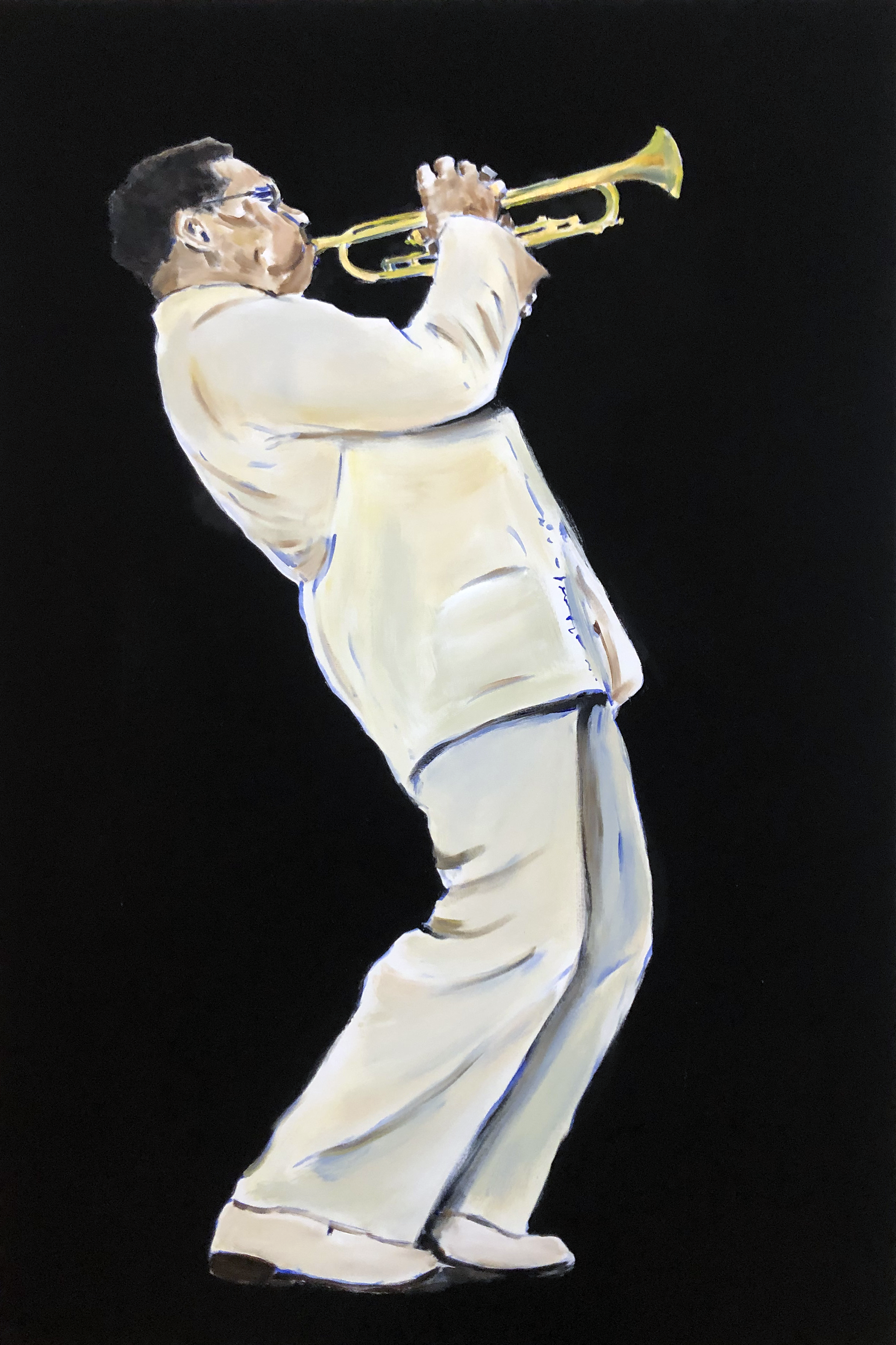 Dizzie Gillespie - Oil on canvas 100x150cm