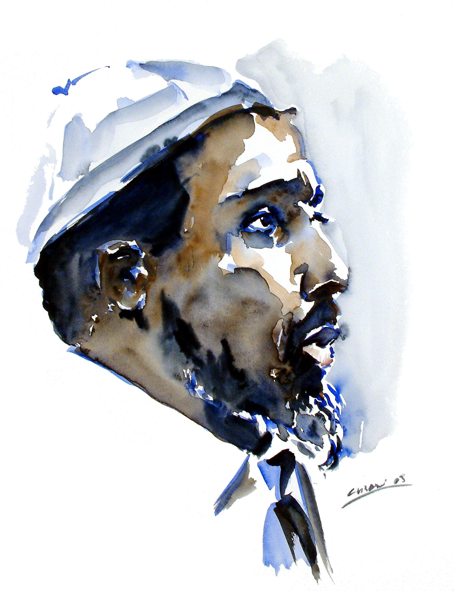 Thelonious Monk  - Watercolor on paper 55x75