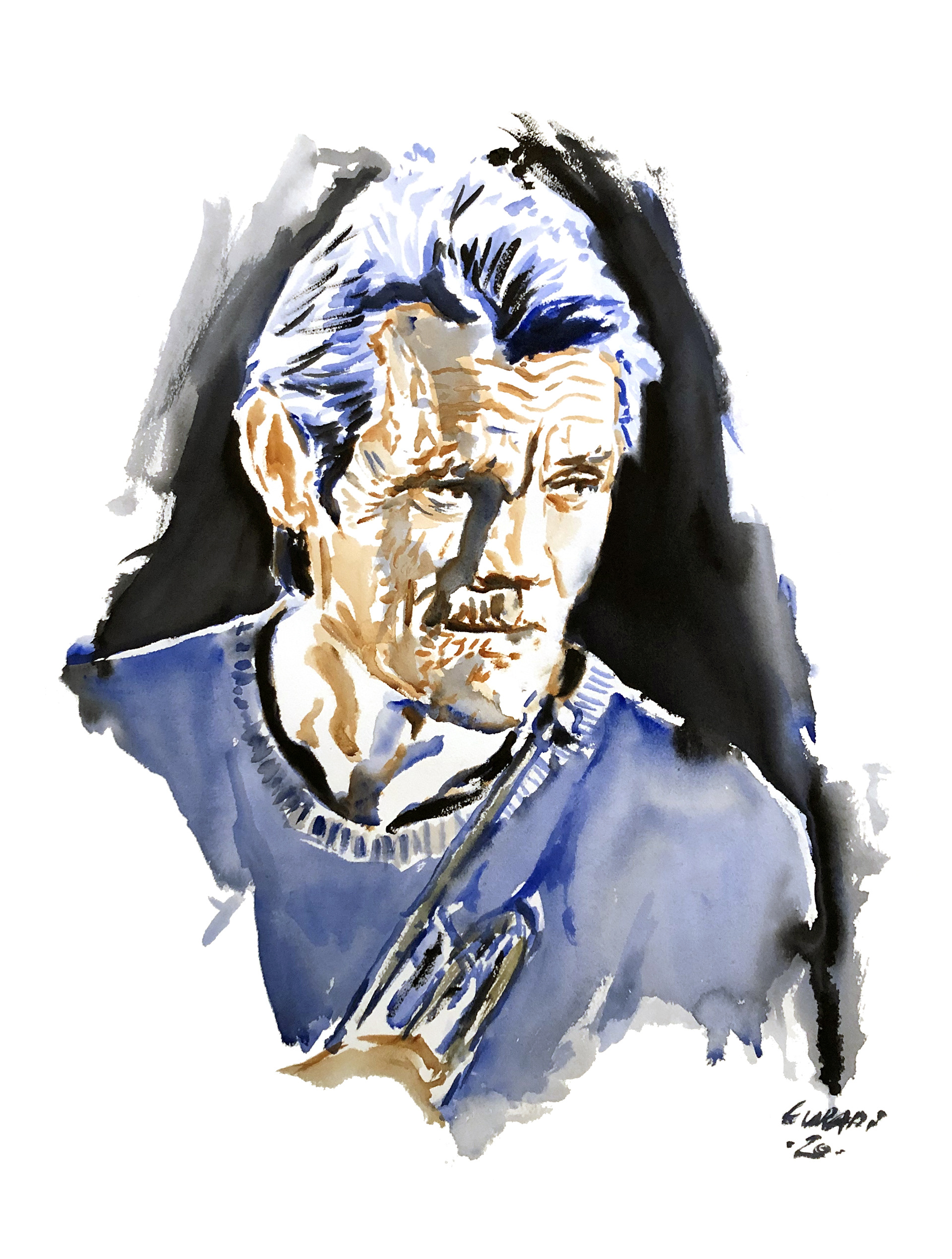 Chet Baker  - Watercolor on paper 55x75