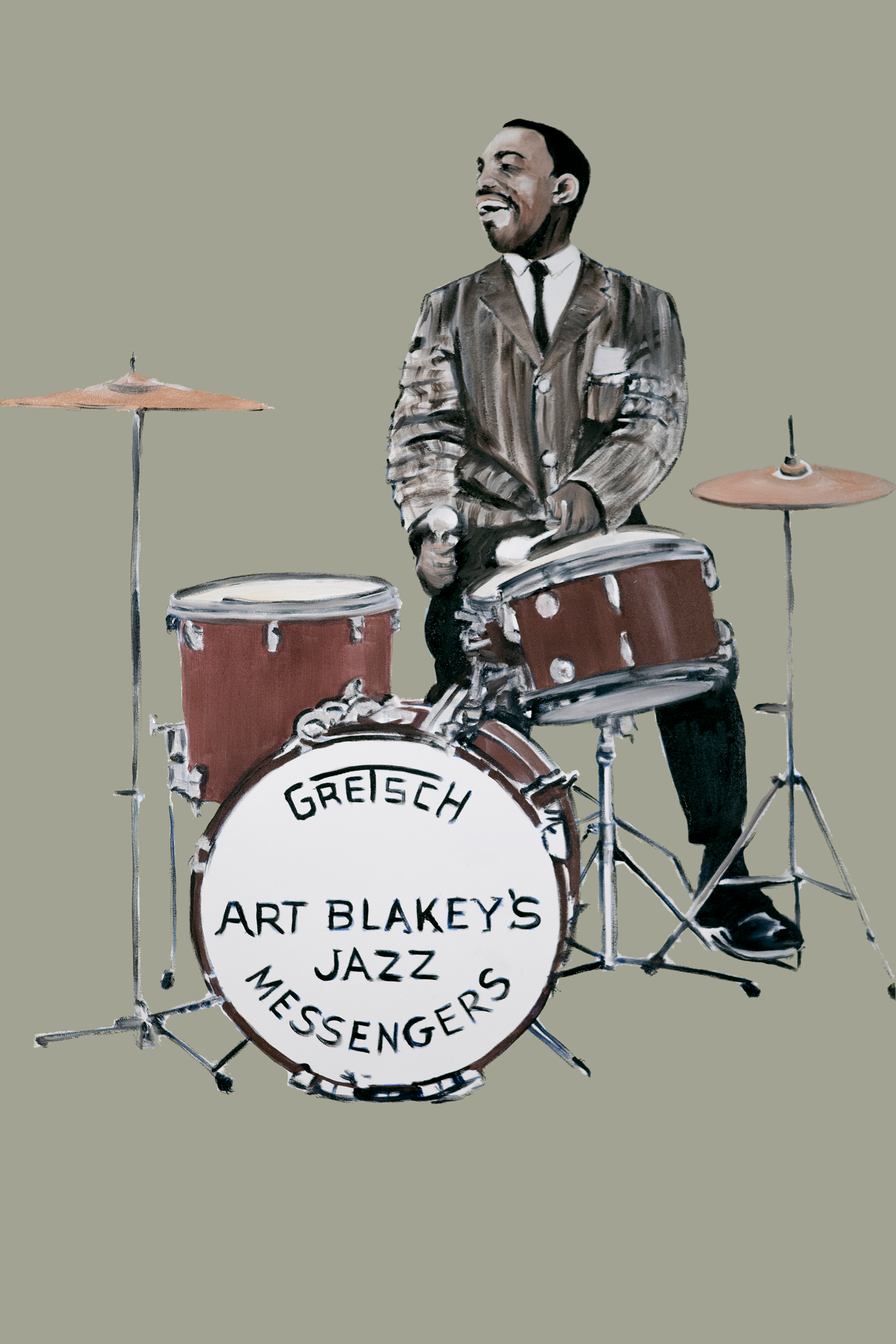 Art Blakey - Oil on canvas 100x150cm
