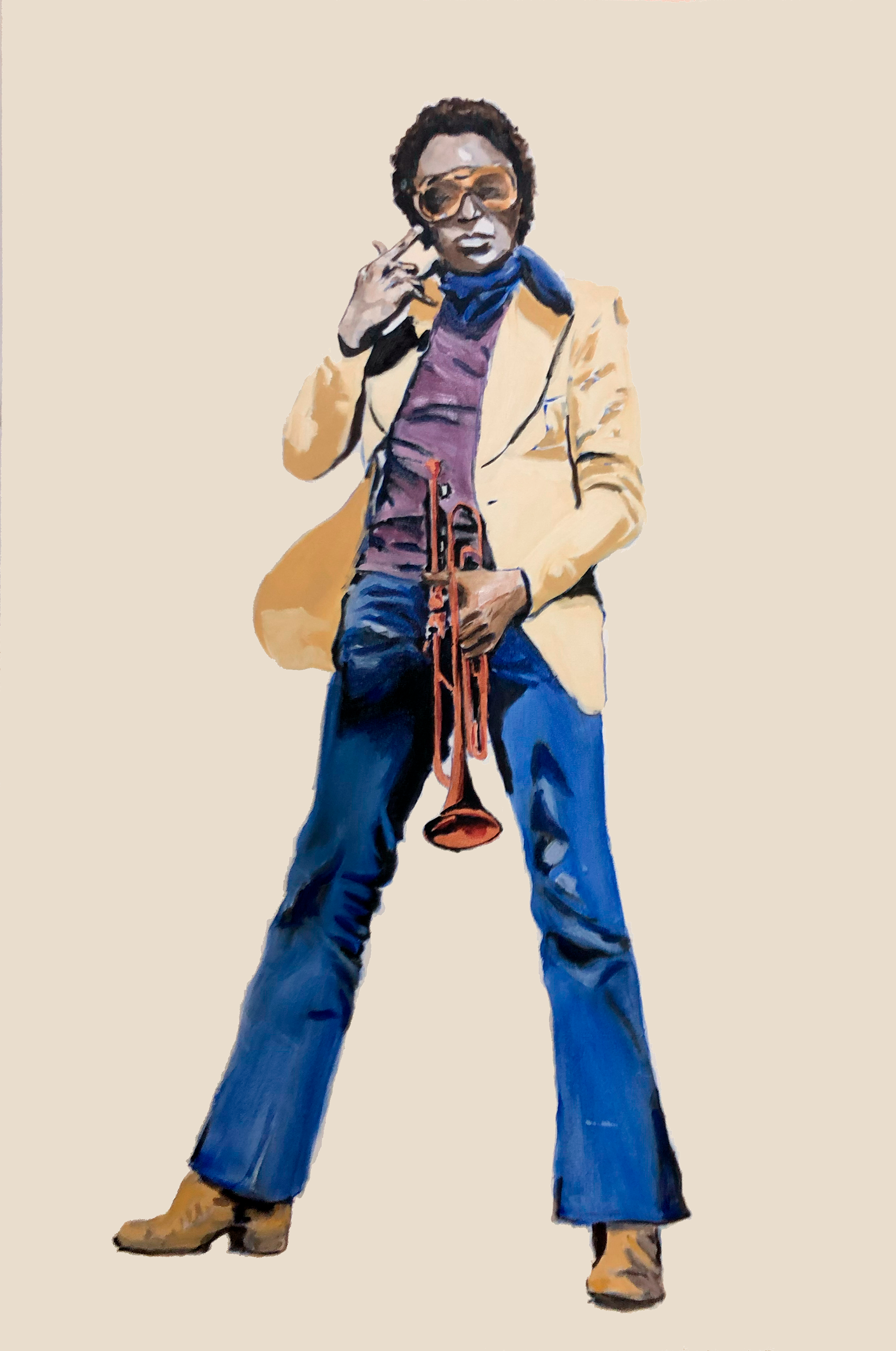Miles Davis - Oil on canvas 100x150cm