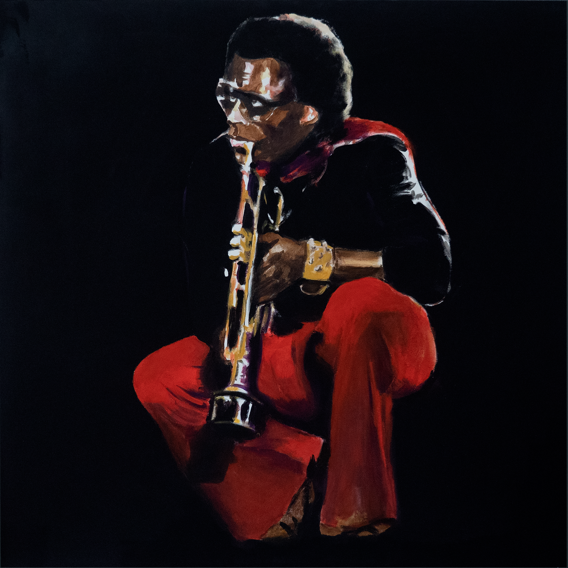 Miles Davis - Oil on canvas 100x100cm