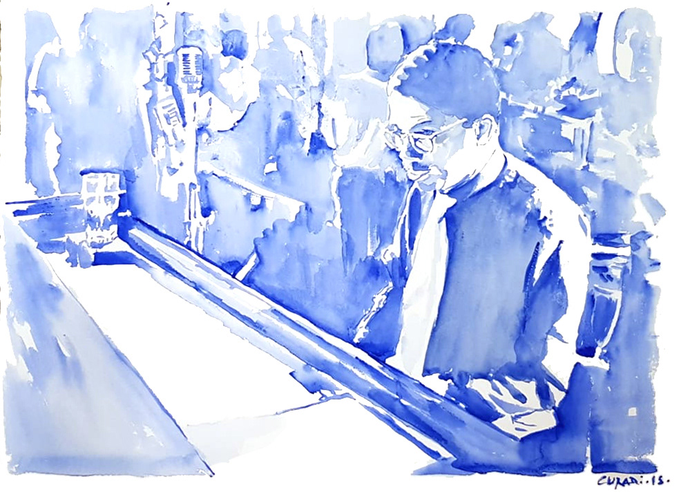  Herbie Hancock - Watercolor on paper 75x55cm