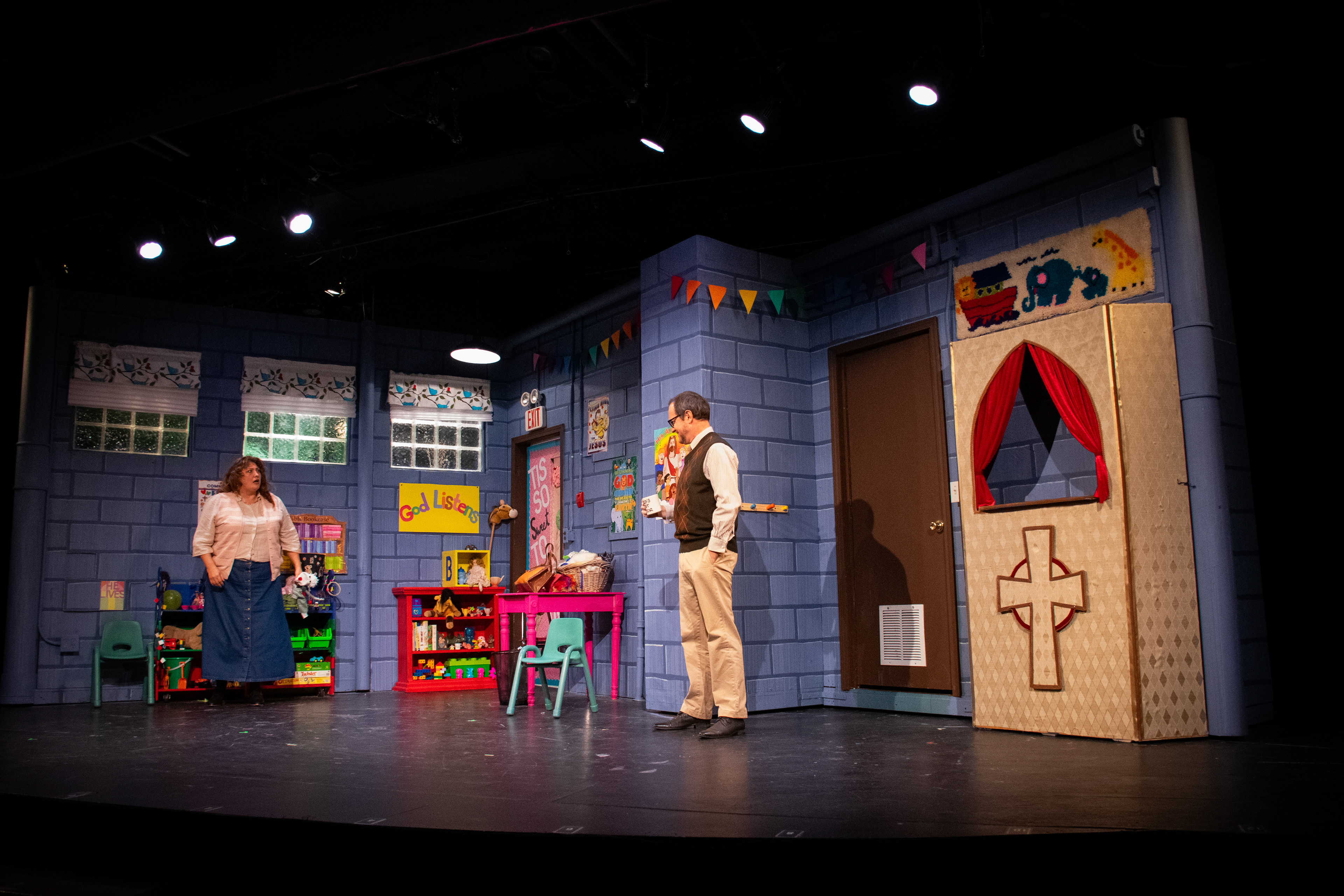 Classroom Walls & Puppet Theater (side A), Hand to God