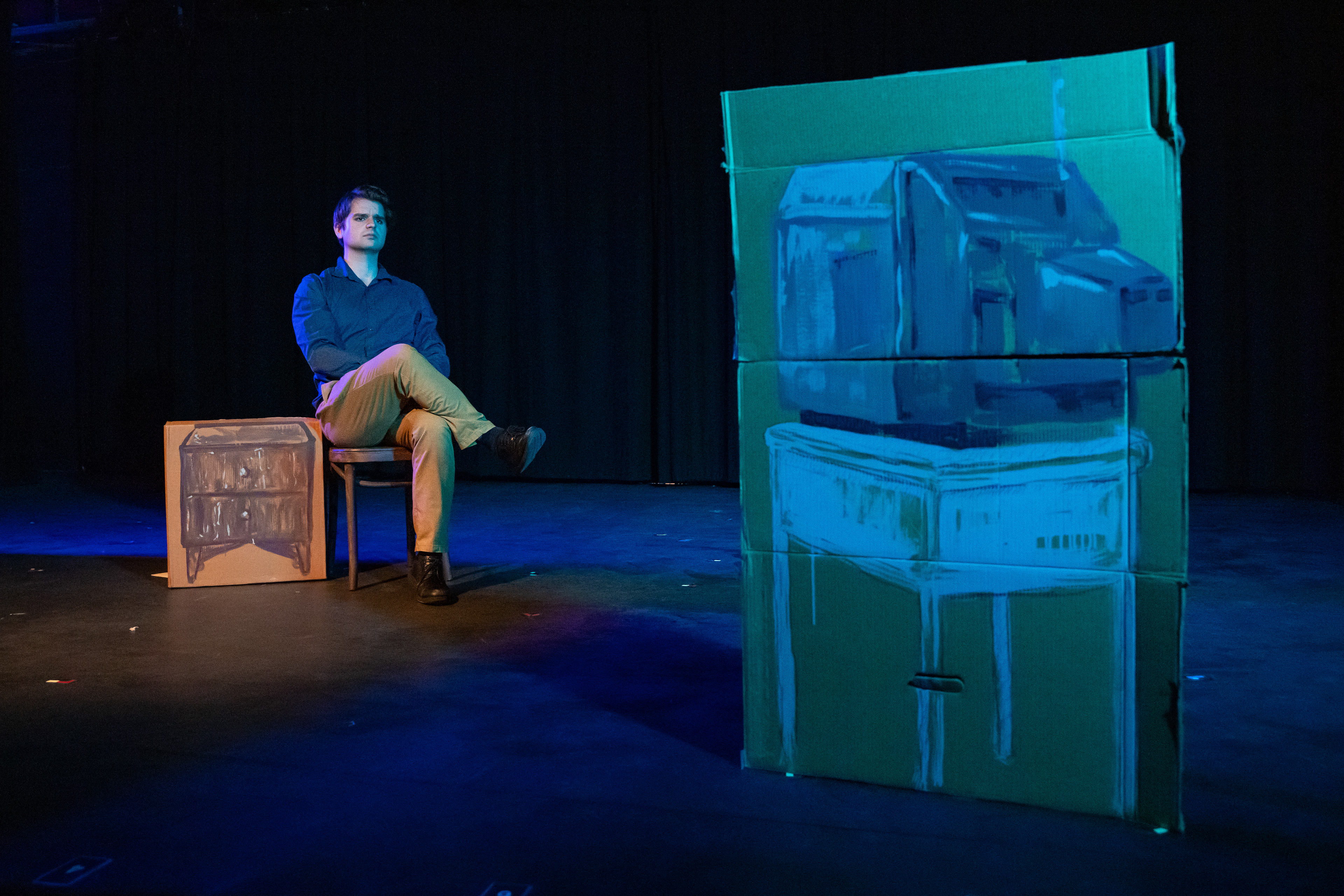 Cardboard Side Table & TV, Desert Animals 