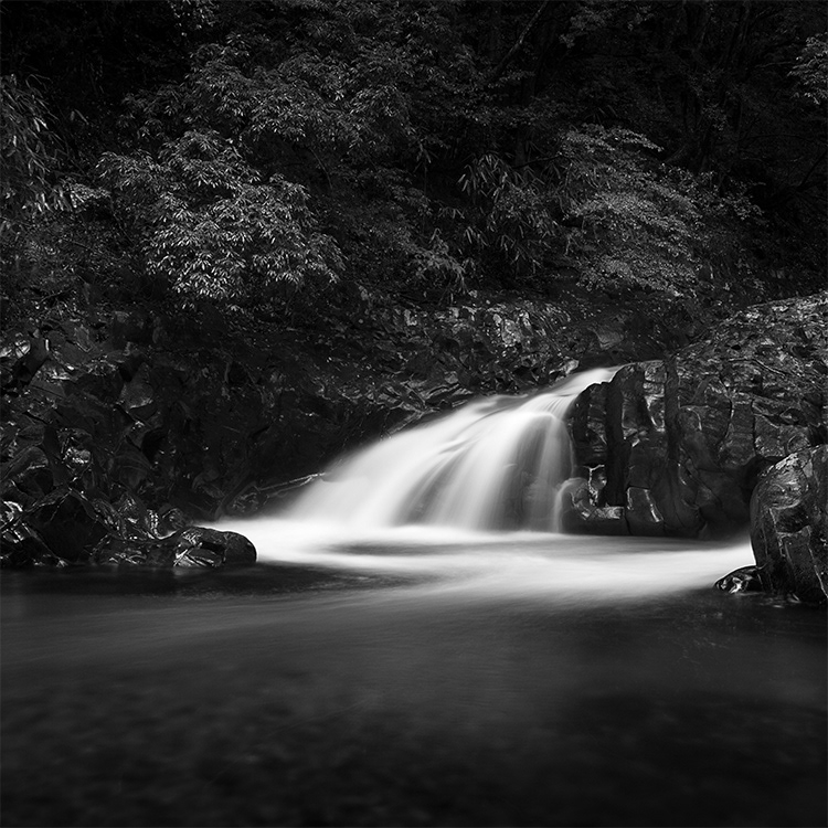 NDフィルターで撮影した滑沢渓谷の五滝の滝（龍姿の滝）