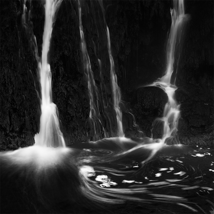 Japanese waterfall. Hokkaido, Japan.