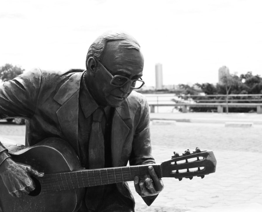 João Gilberto's statue, Juazeiro, BA, Brazil
