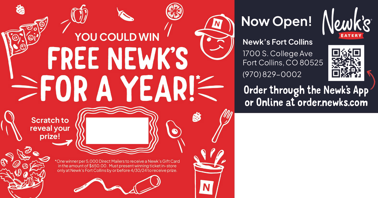 Side 1 - Scratch-Off Mailer