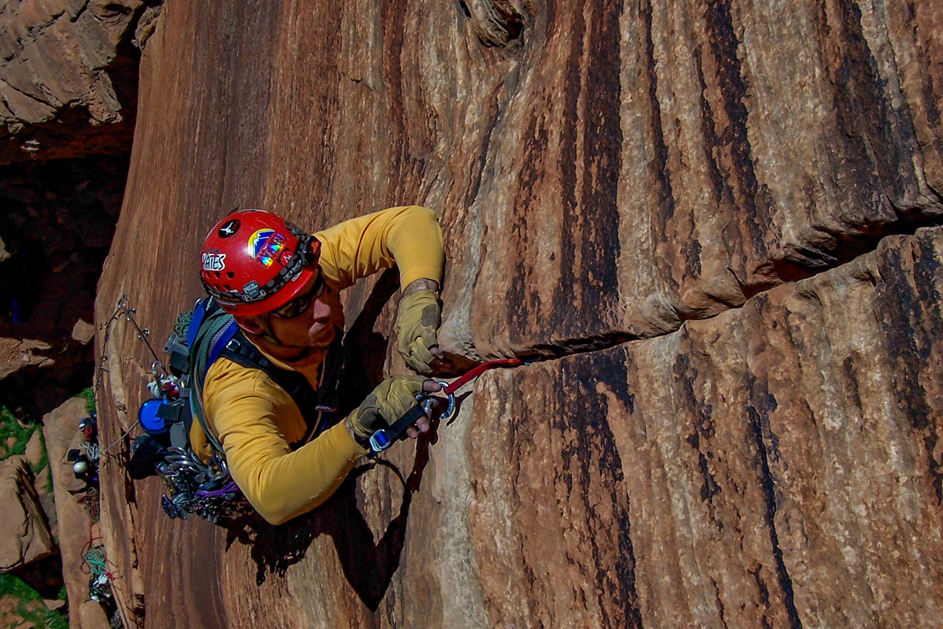 Aid Climber in Zion