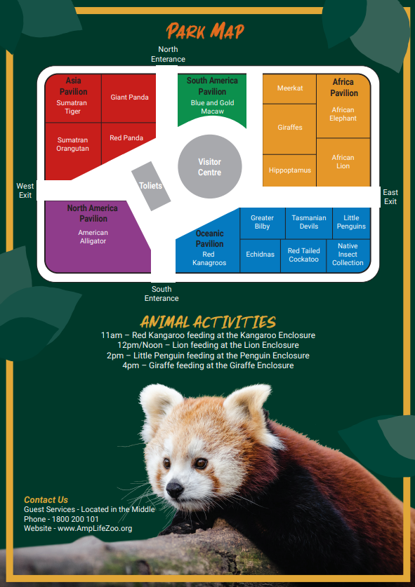 Amplify Wildlife Zoo Map and Activities