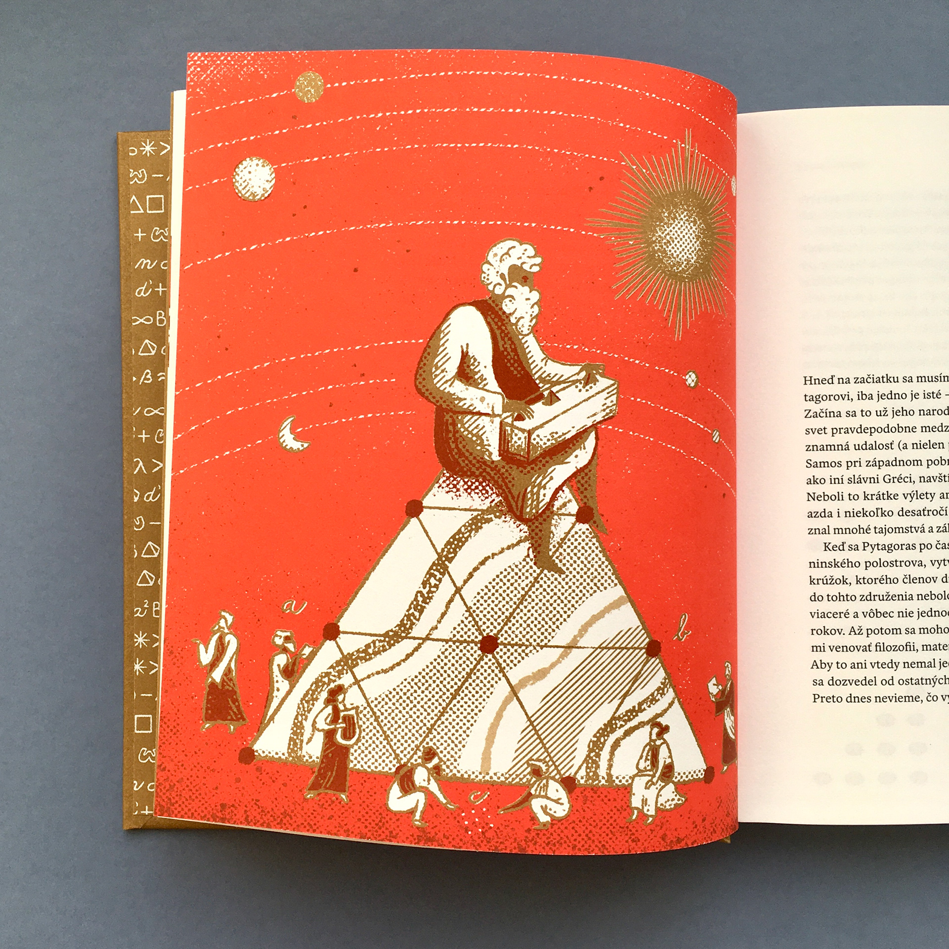 Pythagoras tetractys harmony of the spheres illustration 