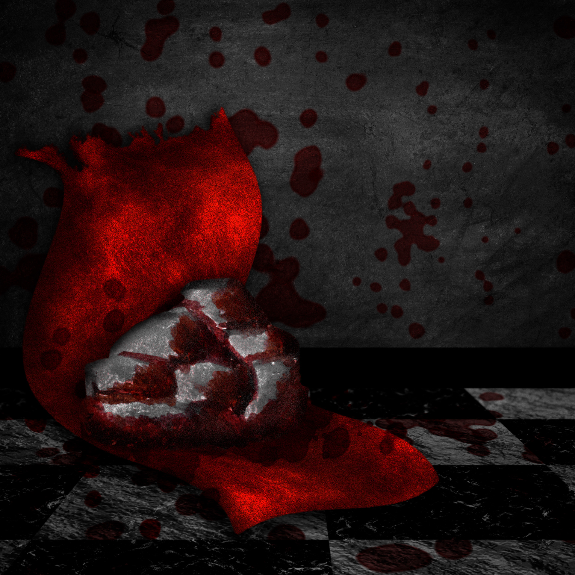 "the stones were so heavy that he sank down and fell dead"