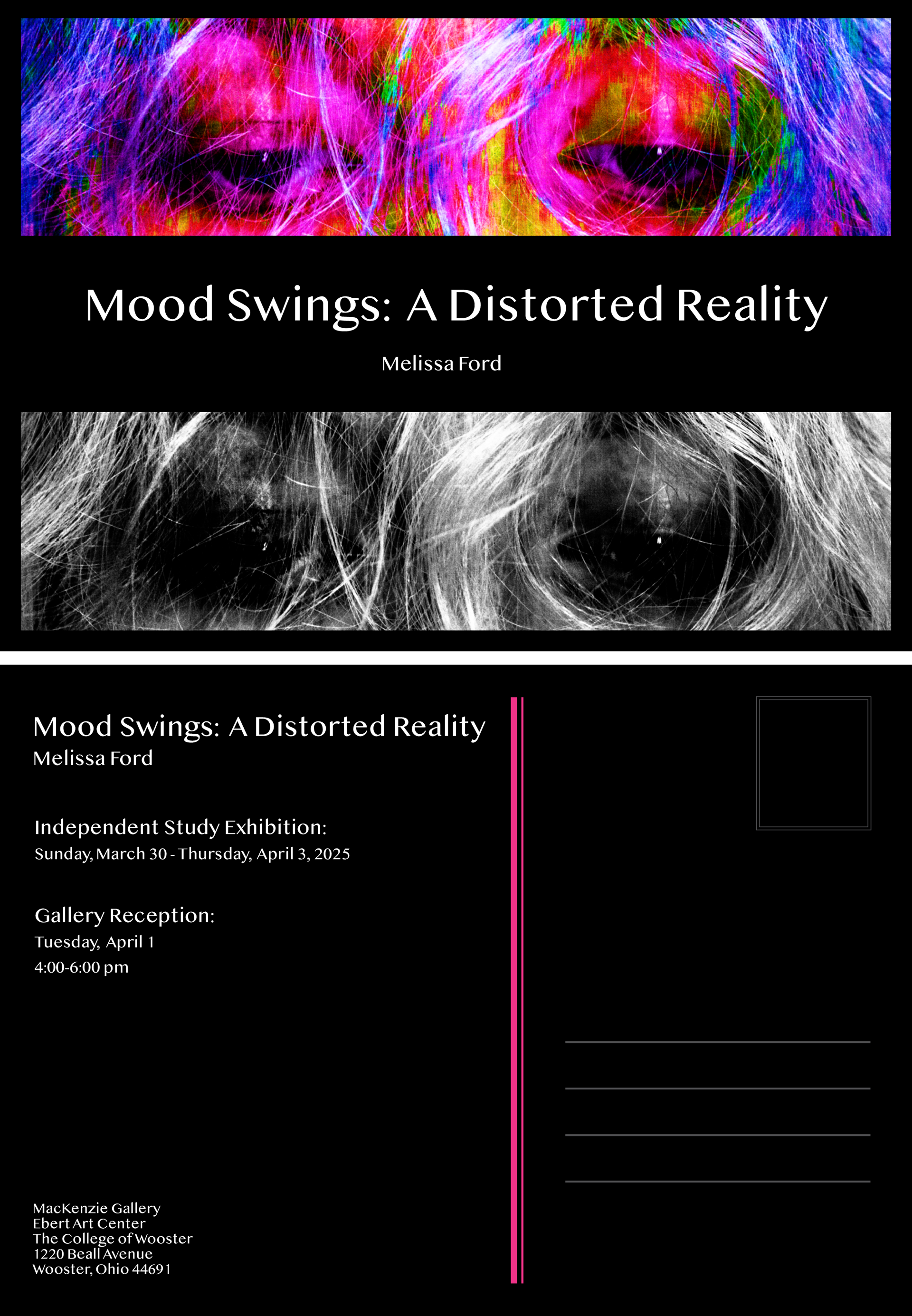 2025 Mood Swings Exhibition Promotional Postcard
