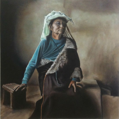 The old Chinese Lady - 2011       Oil on canvas - 80x80cm                