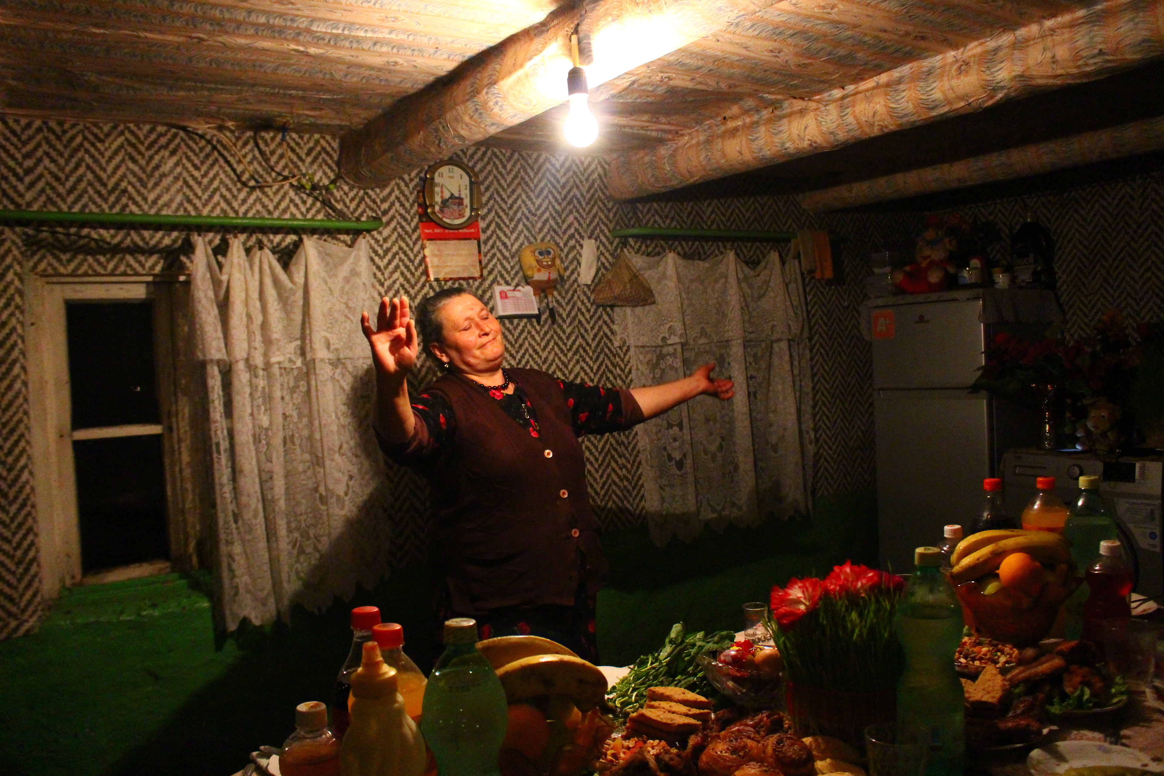Yetar dances around the dining room on March 21. Novruz was largely banned in the Soviet Union, but Azerbaijani families maintained the tradition, celebrating at home.  