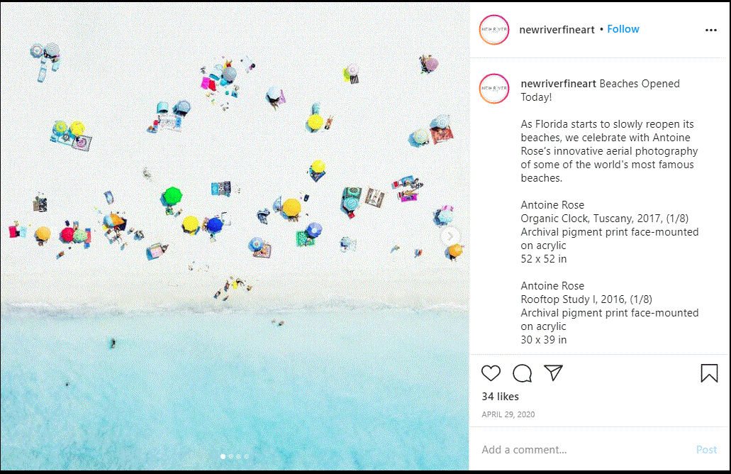 Instagram Posts for New River Fine Art