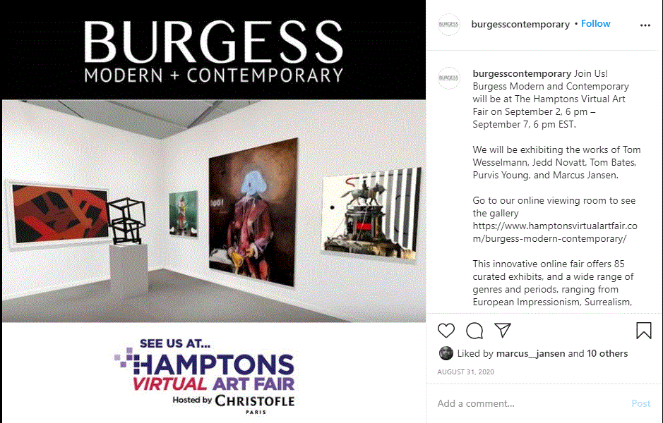 Instagram Posts for BURGESS Modern + Contemporary