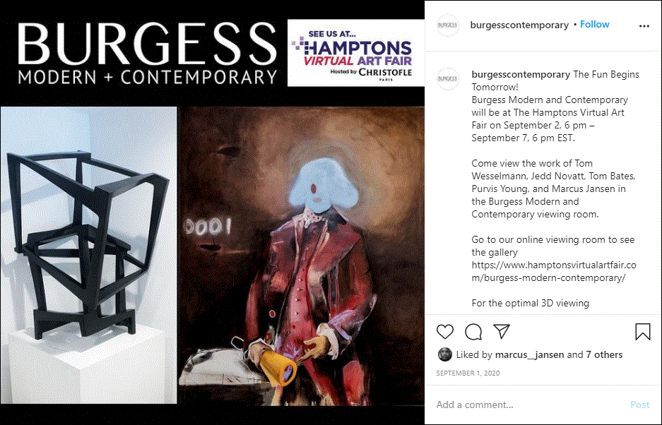 Instagram Posts for BURGESS Modern + Contemporary