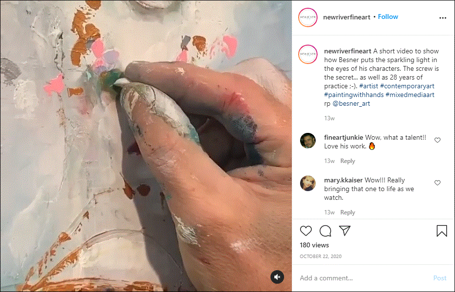 Instagram Posts for New River Fine Art