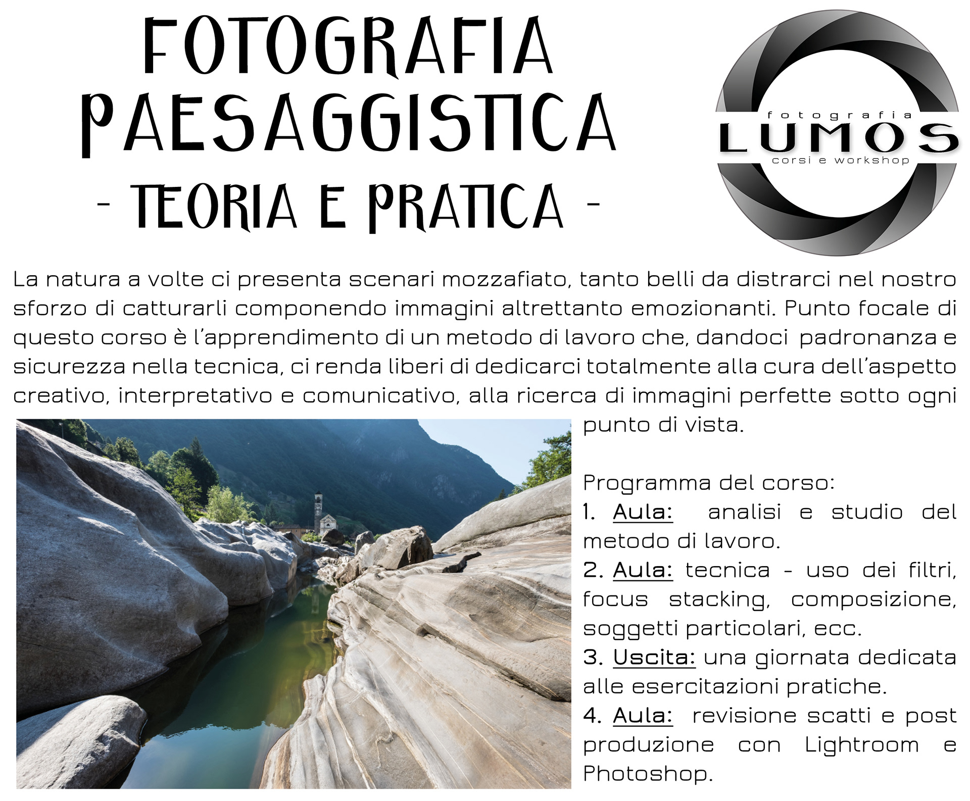 Corso di fotografia paesaggistica