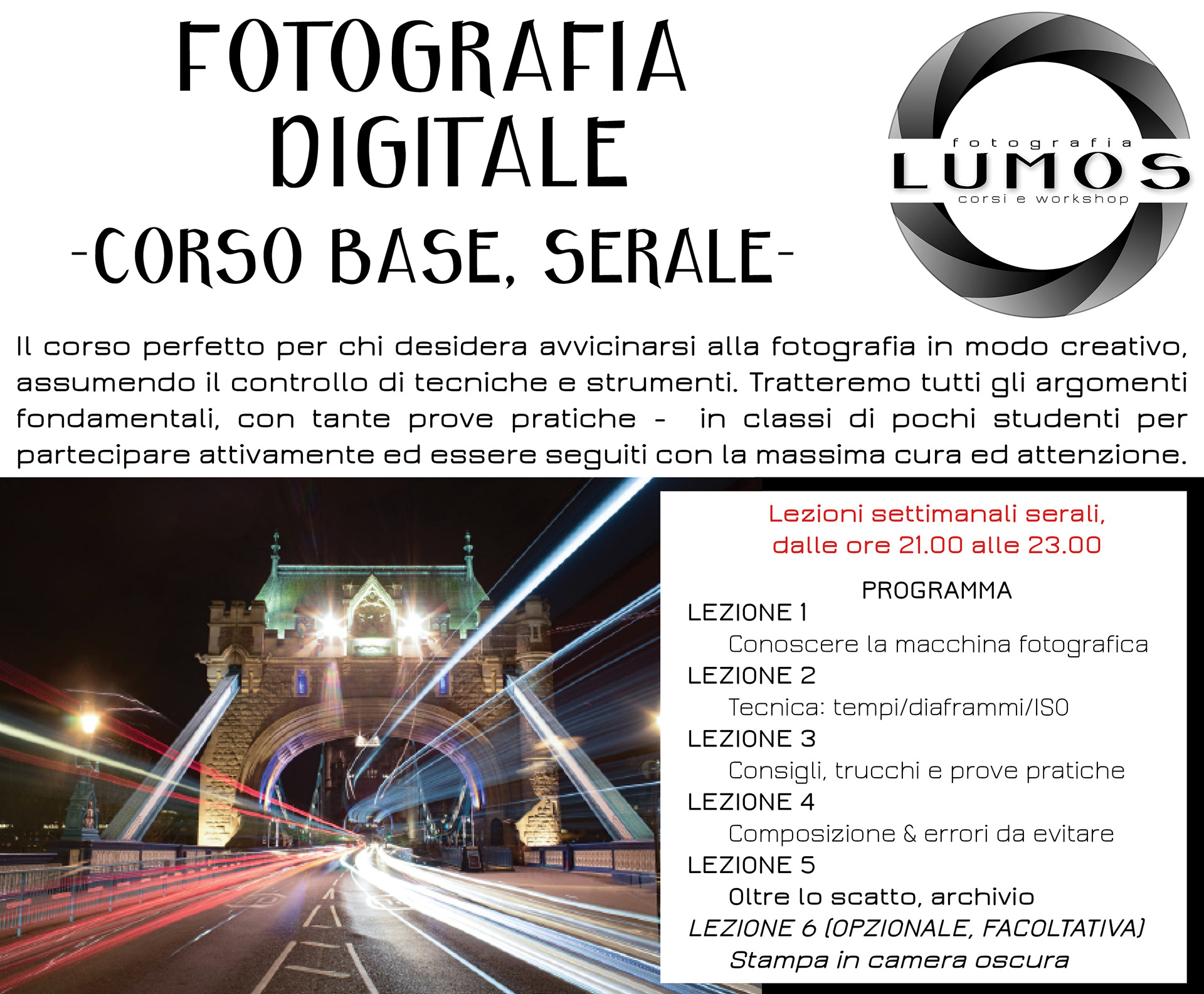 Corso base di fotografia
