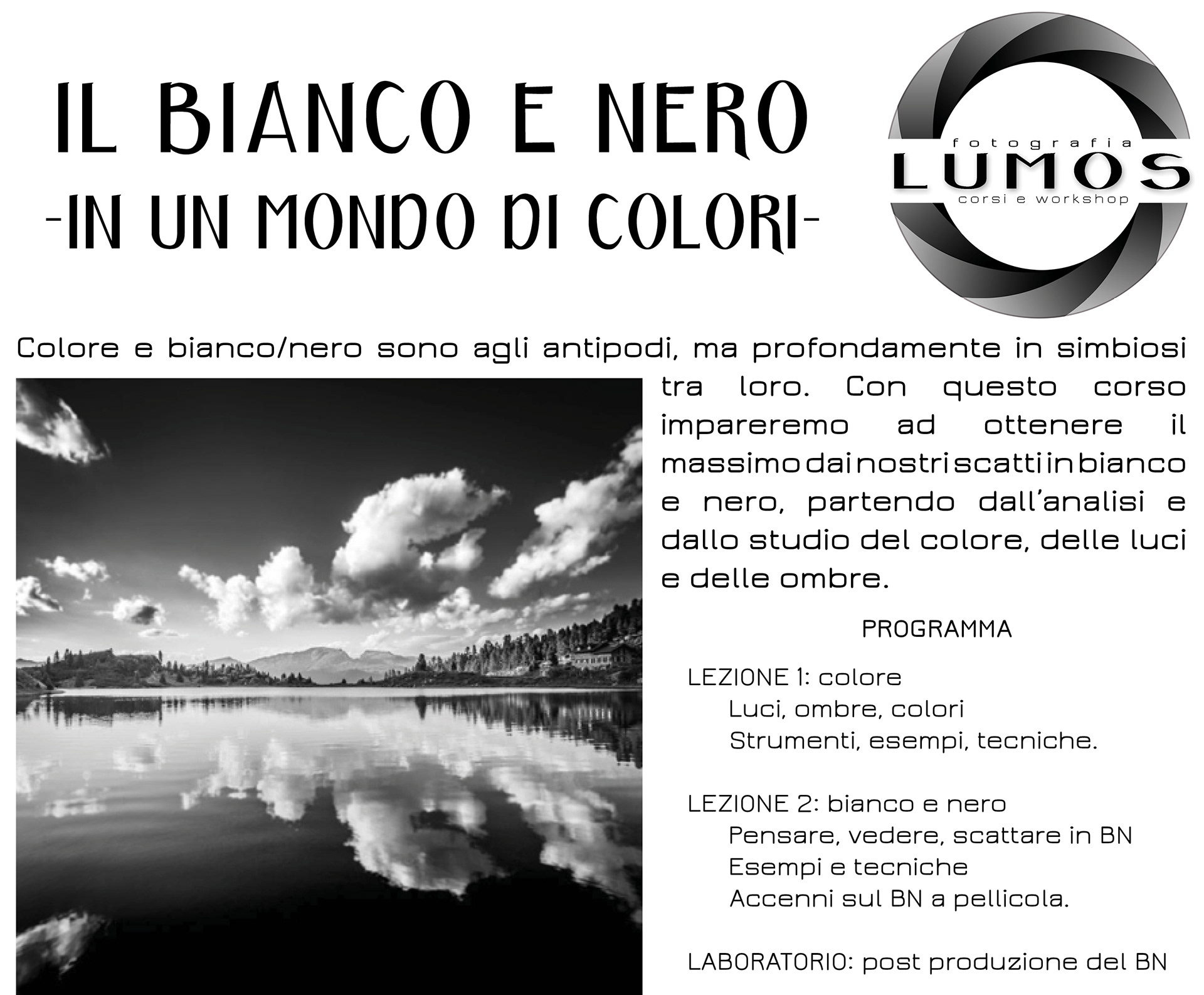 Corso di fotografia in bianco e nero