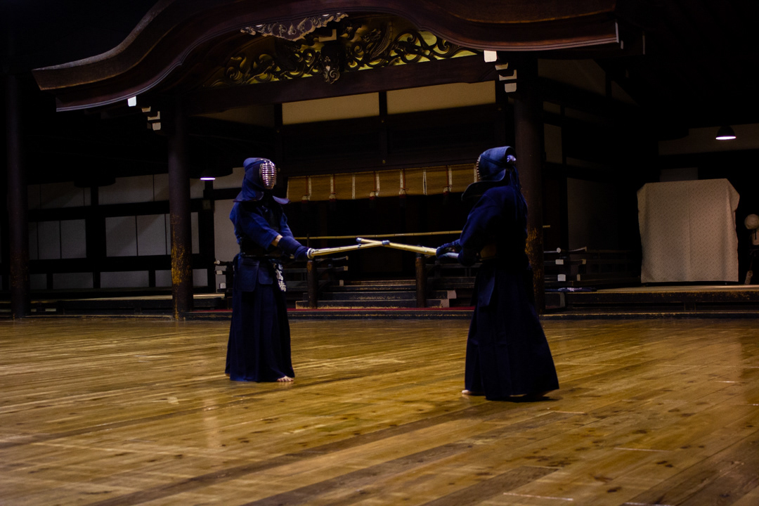 Kendoka sparring. Kyoto, Japan. (京都)