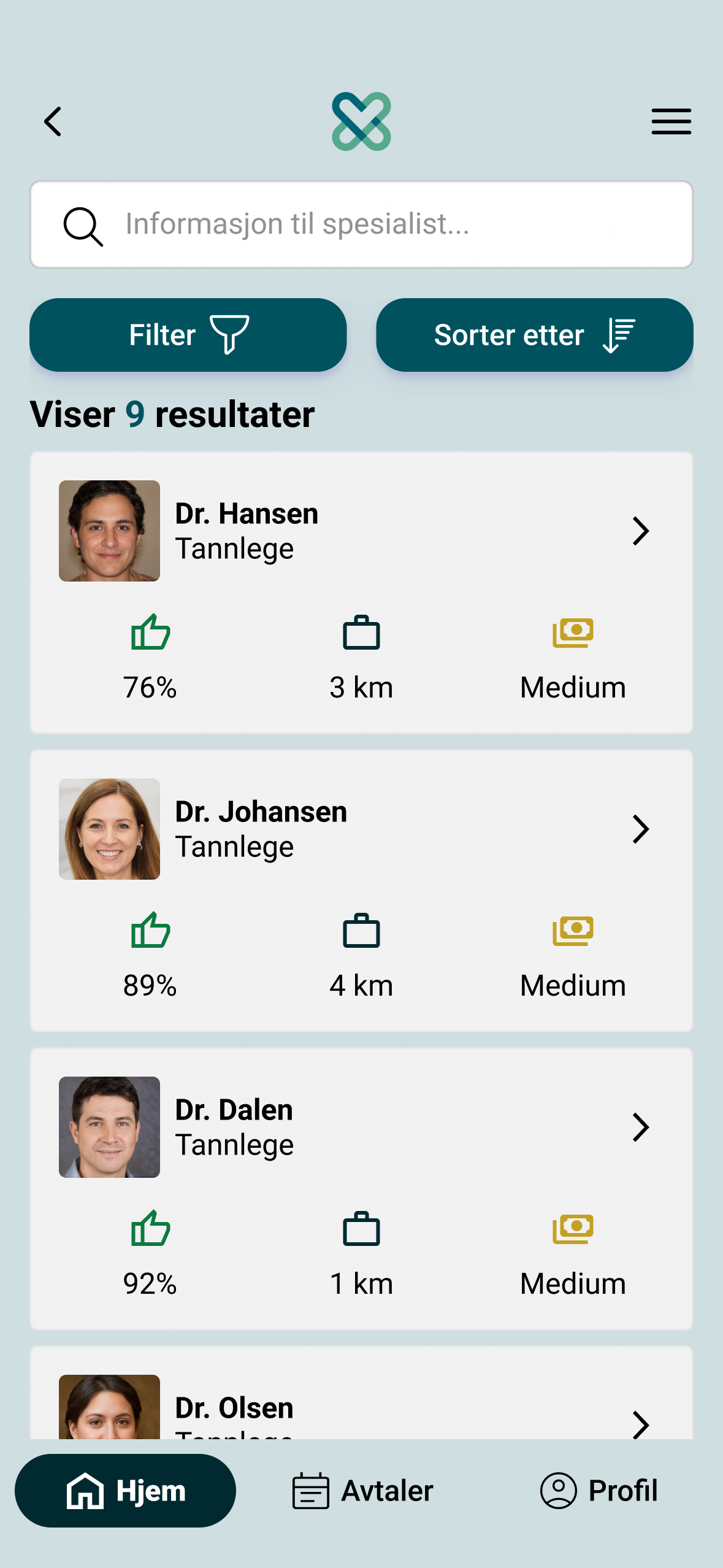 Search results - Mobile