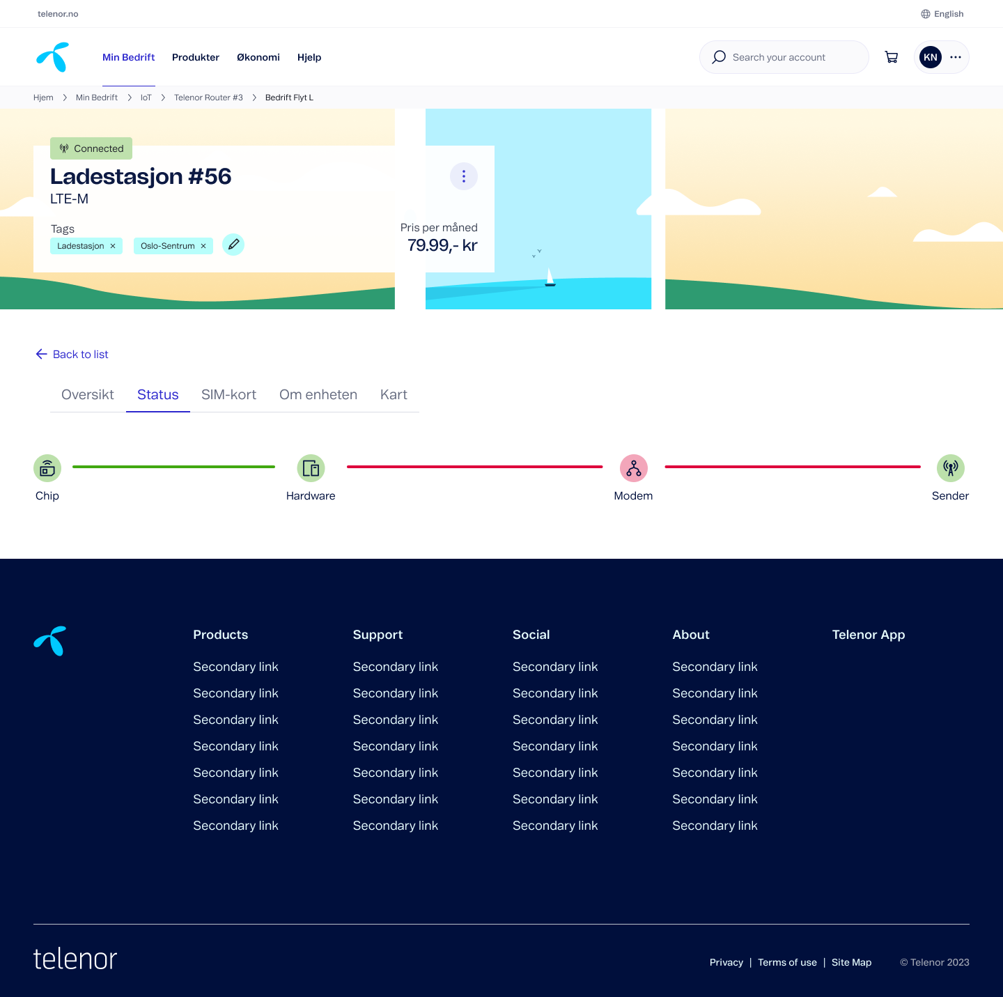 Device information - Status overview