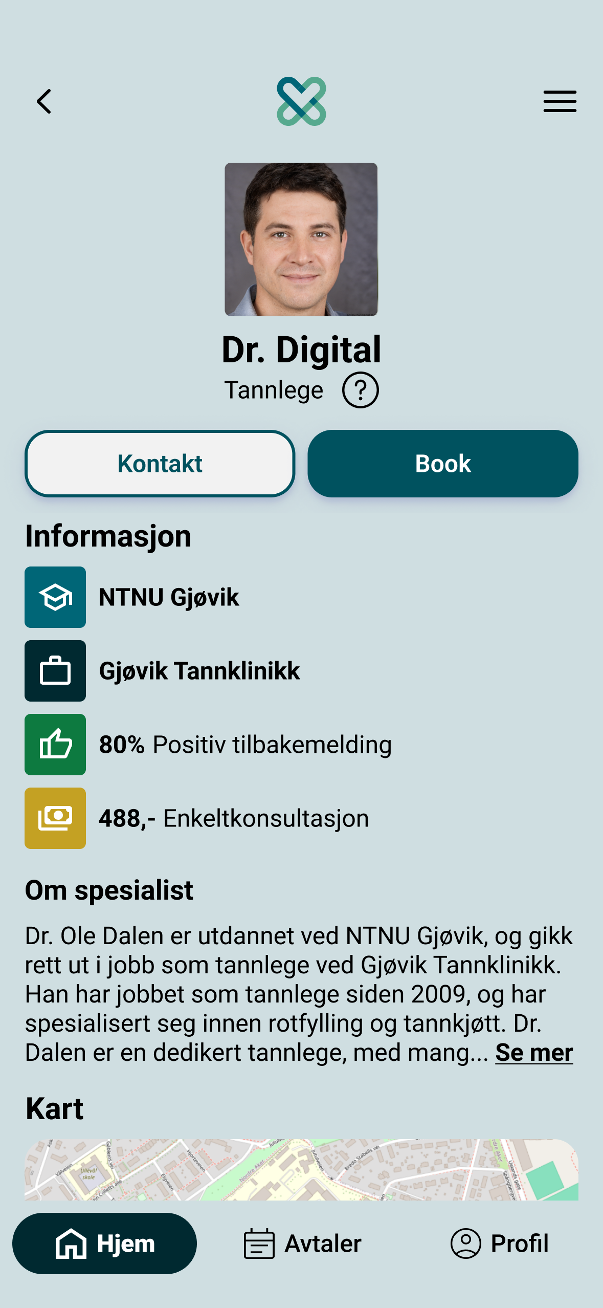 Specialist page - Mobile