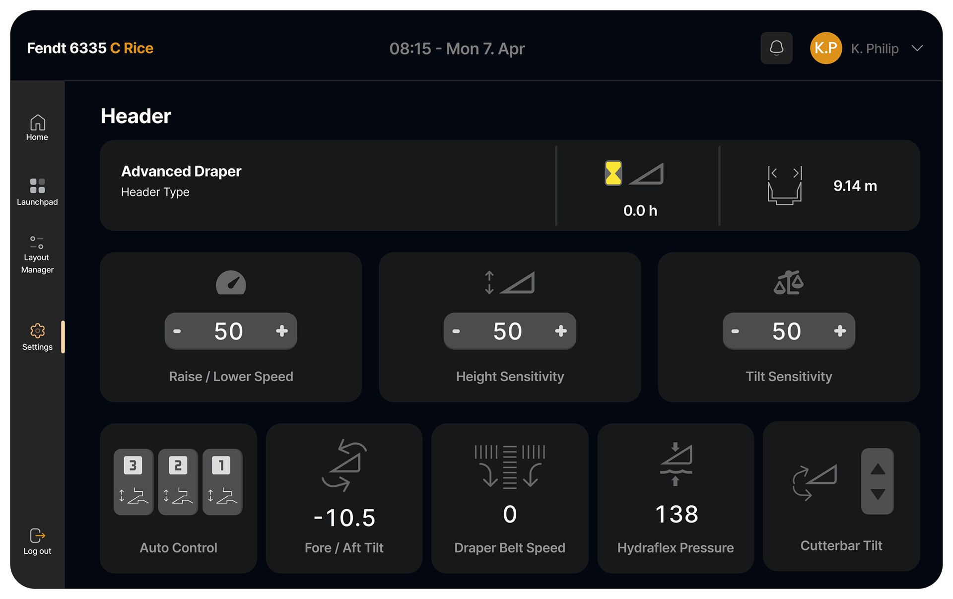 Header setting