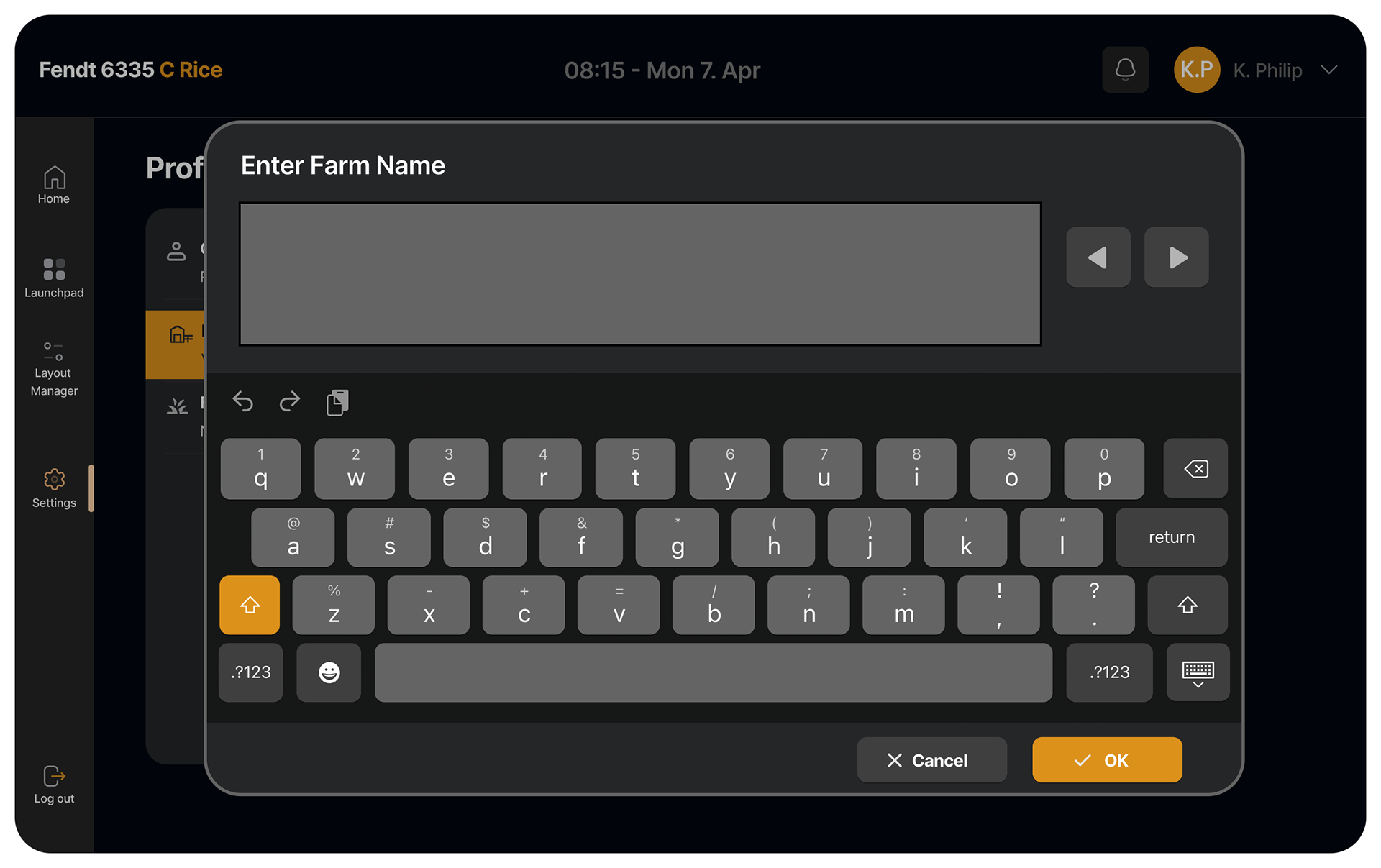 Use of a digital keyboard